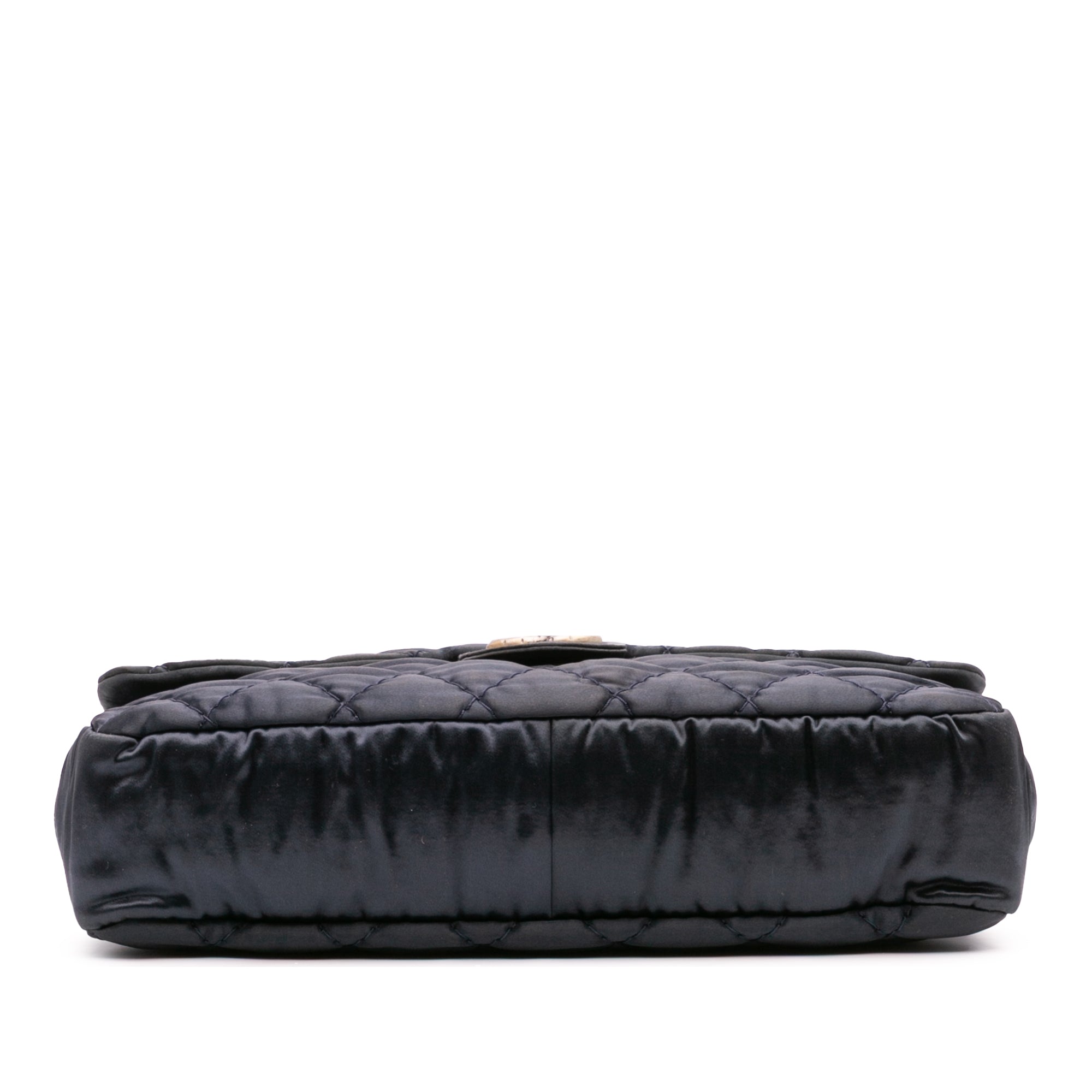 Chanel Extra Large CC Quilted Satin Single Flap - image 3