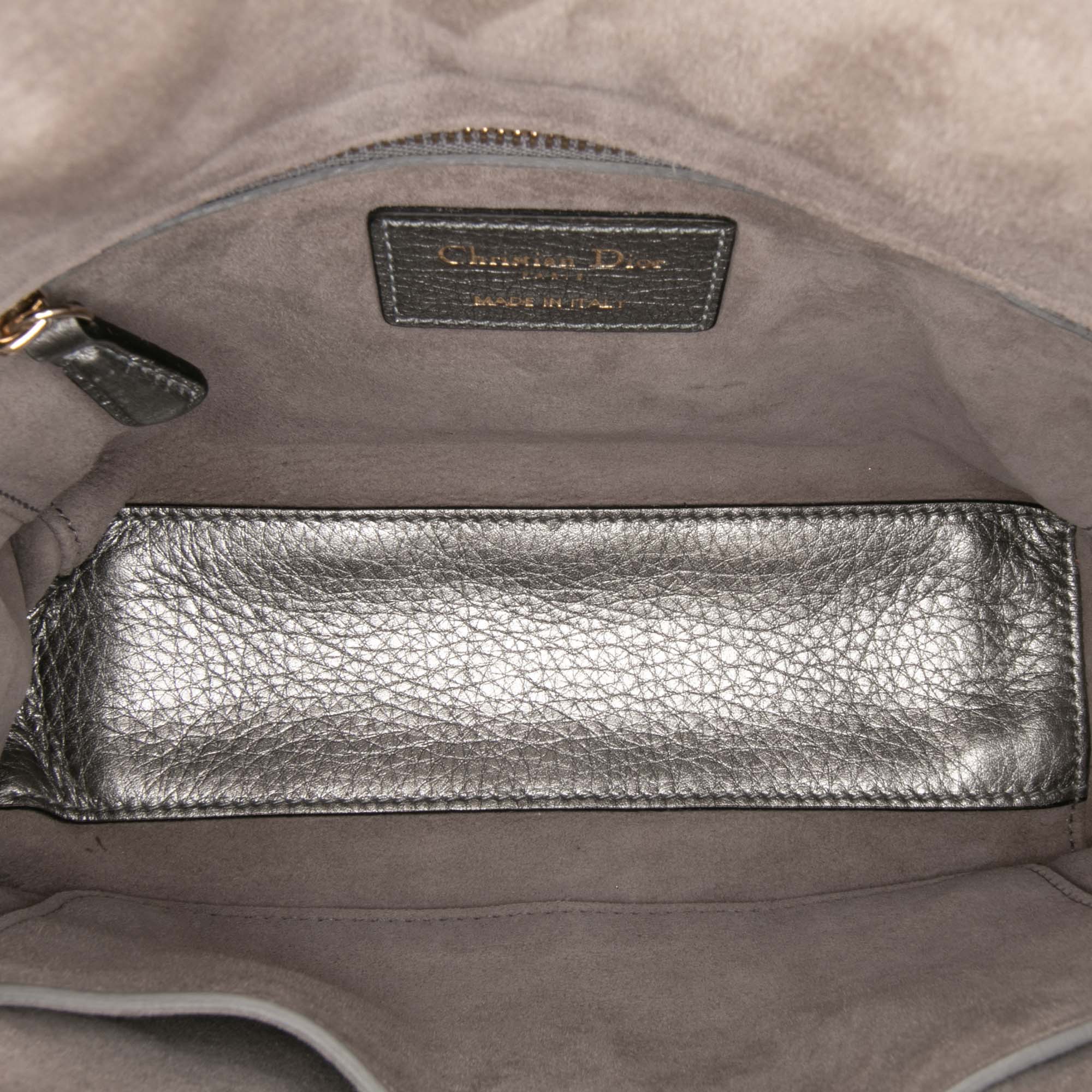 Dior Small Metallic Grained Calfskin Cannage Supple Lady Dior - image 4