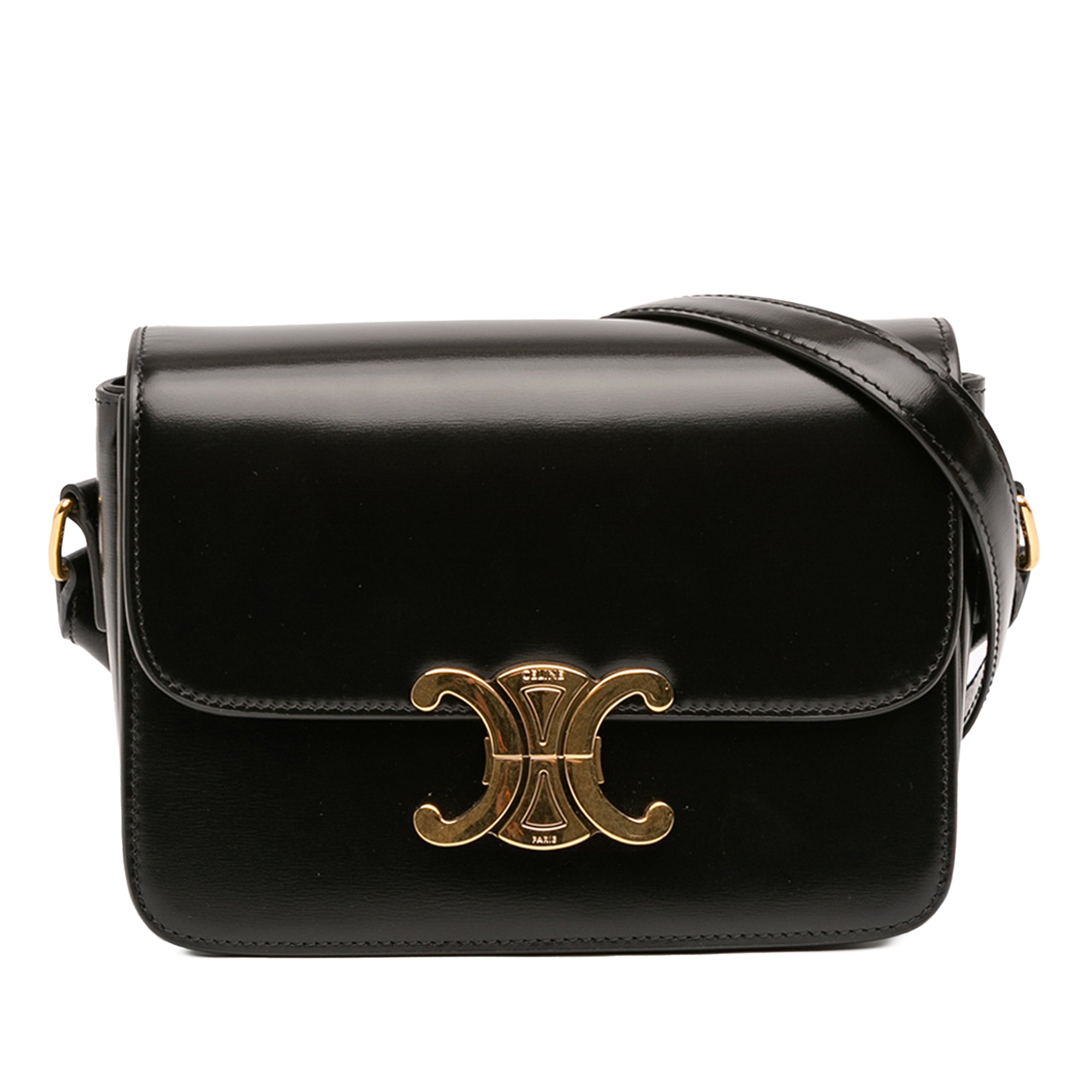 Celine Teen Shiny Calfskin Triomphe Crossbody - image 1