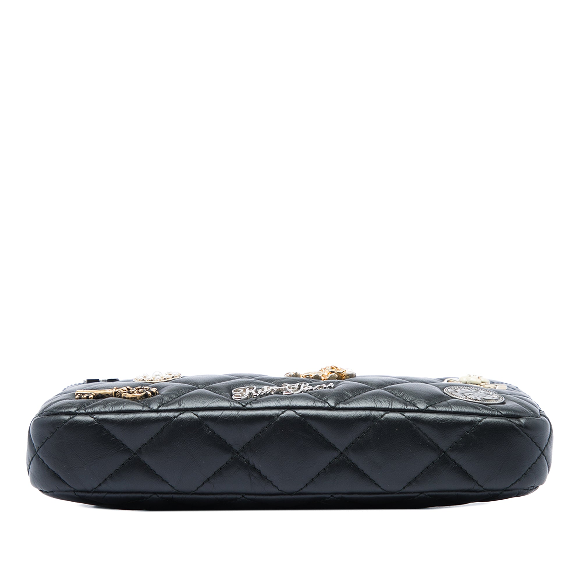 Chanel Quilted Aged Calfskin Lucky Charms Reissue 2.55 Double Zip Clutch With Chain - image 3