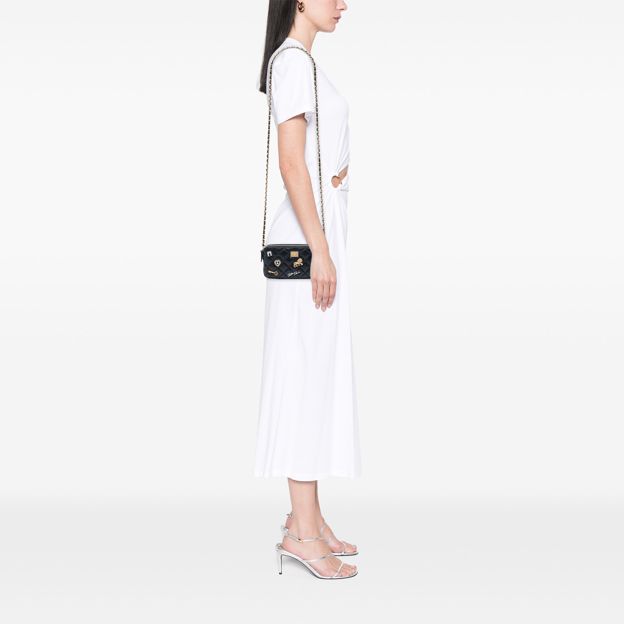 Chanel Quilted Aged Calfskin Lucky Charms Reissue 2.55 Double Zip Clutch With Chain - image 5