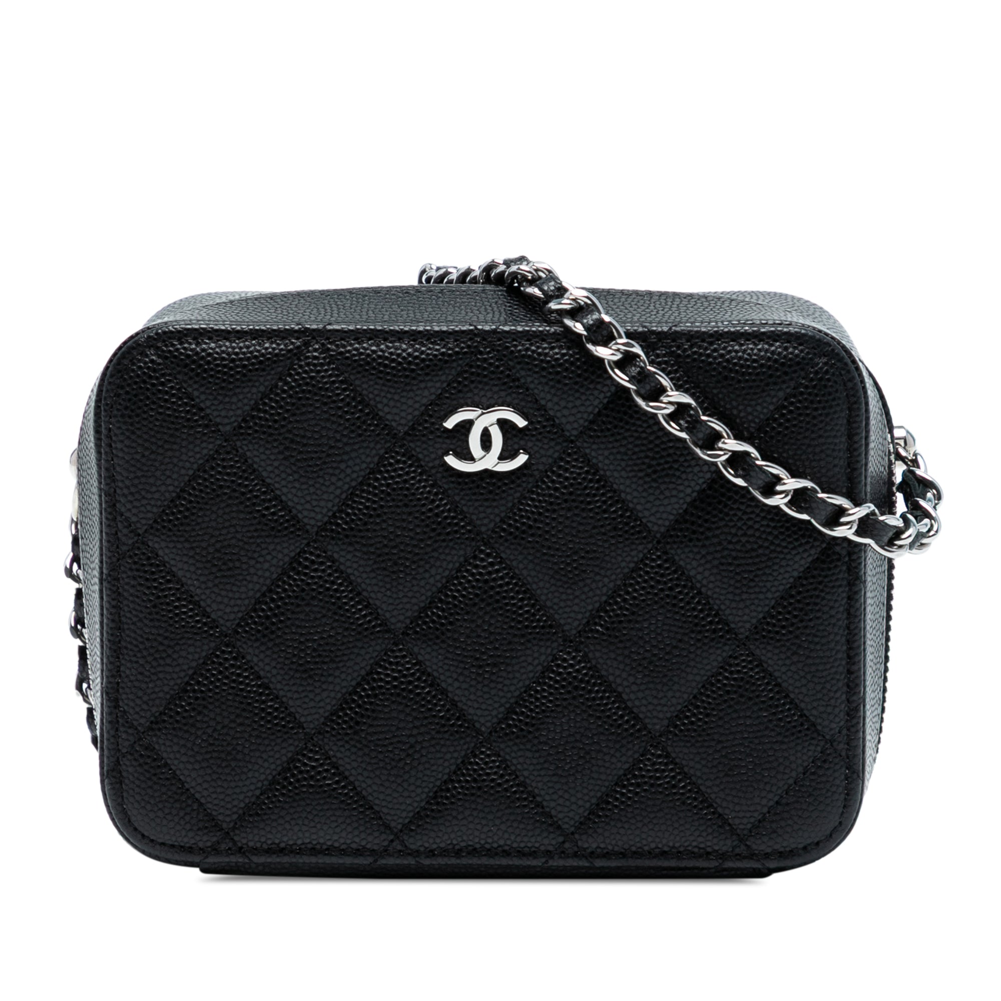 Chanel CC Quilted Caviar Camera Bag - image 1