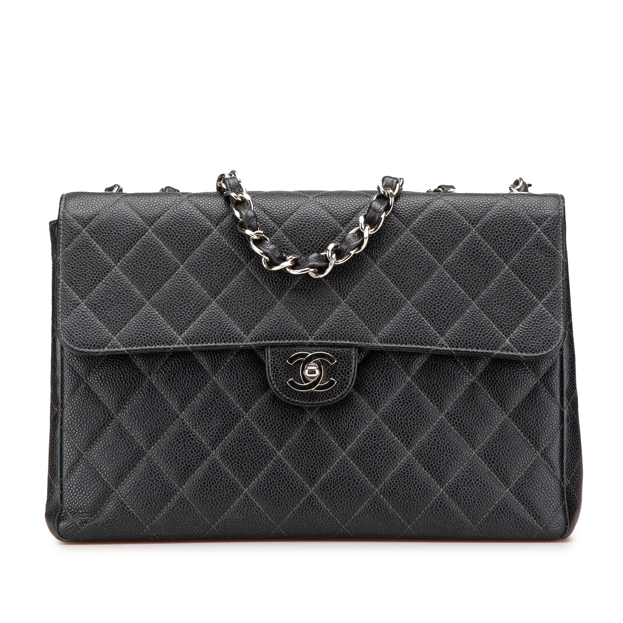 Chanel Jumbo Quilted Caviar Single Flap - image 1