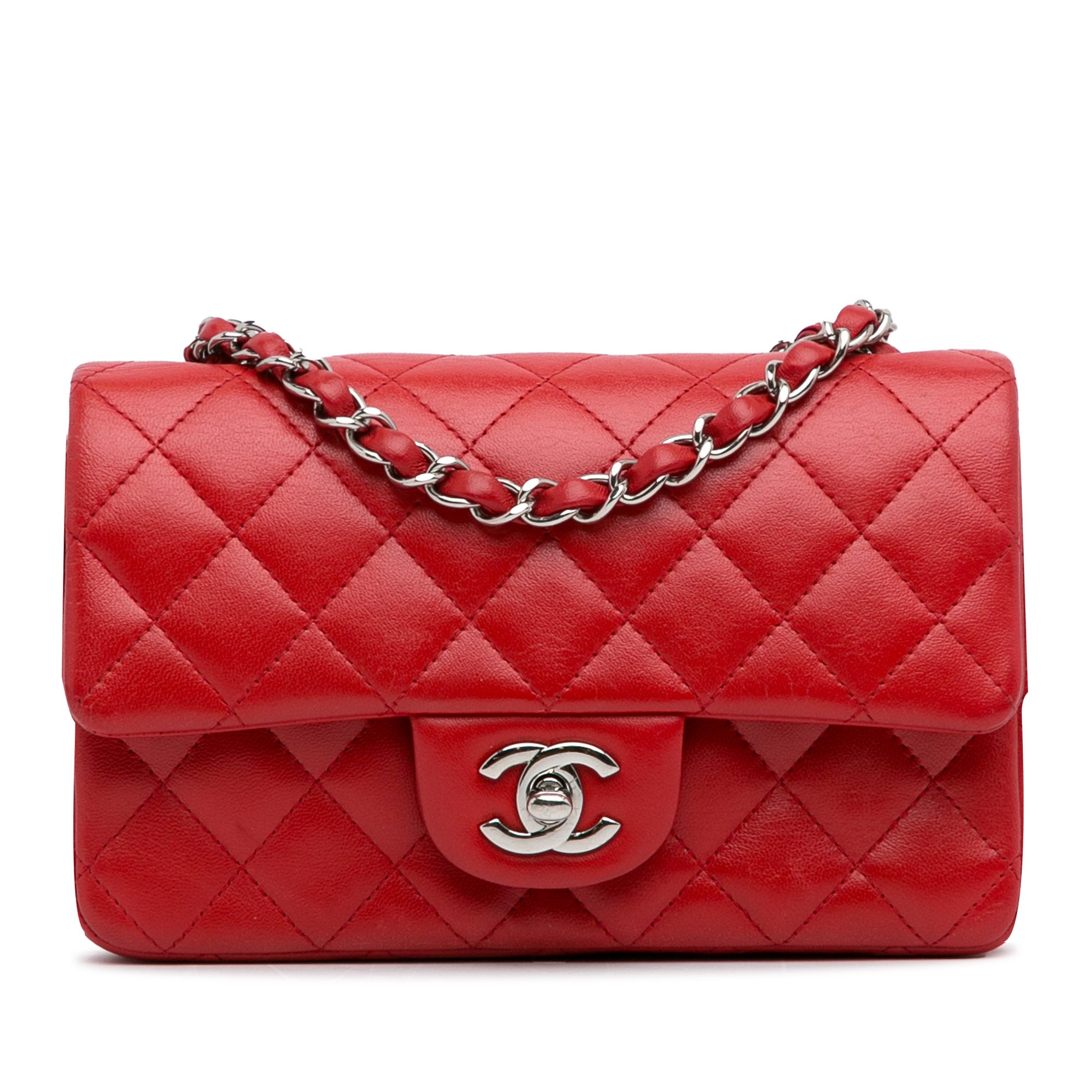 Chanel Mini Rectangular Classic Lambskin Single Flap - image 1