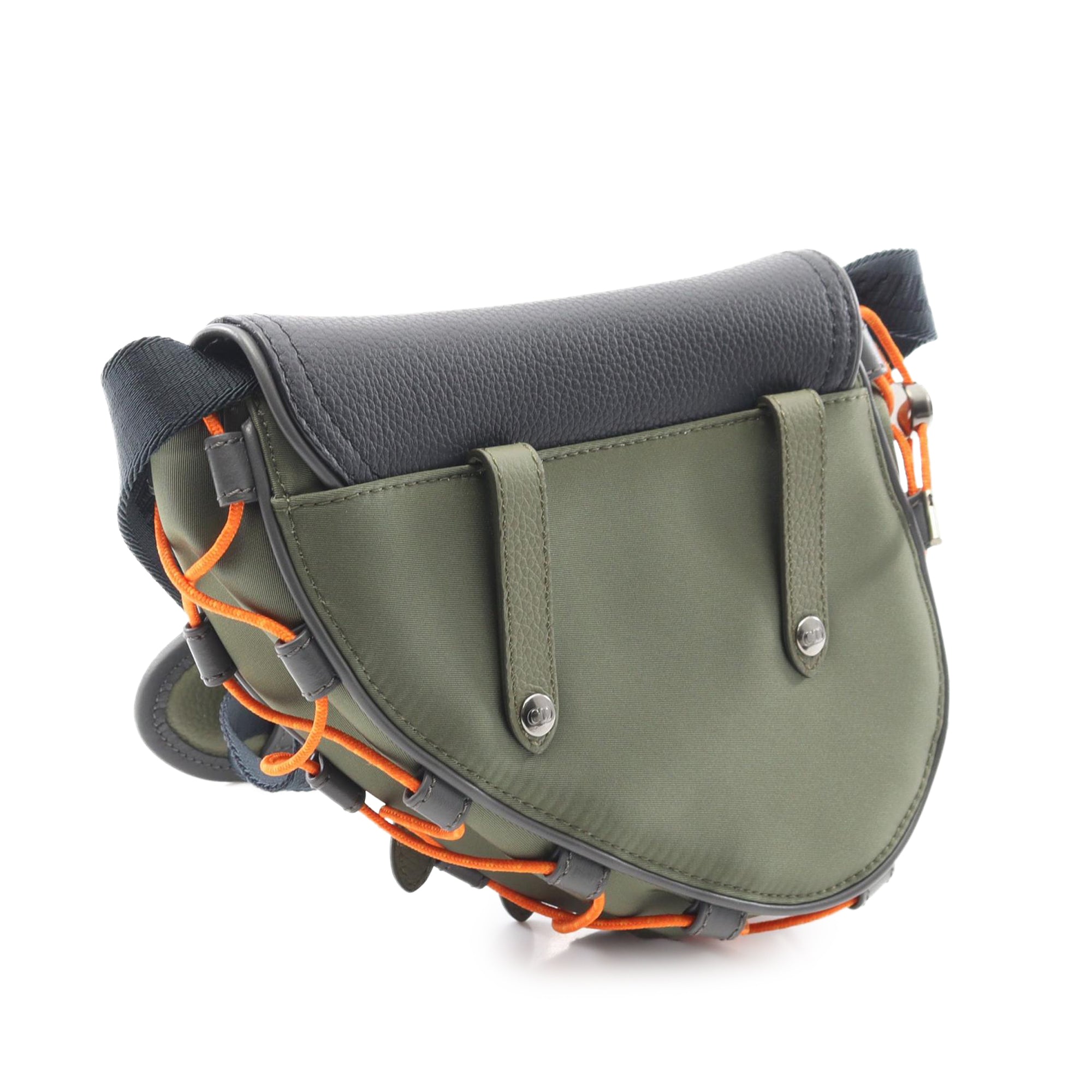 Dior Sacai Technical Fabric and Grained Calfskin Saddle Bag - image 2
