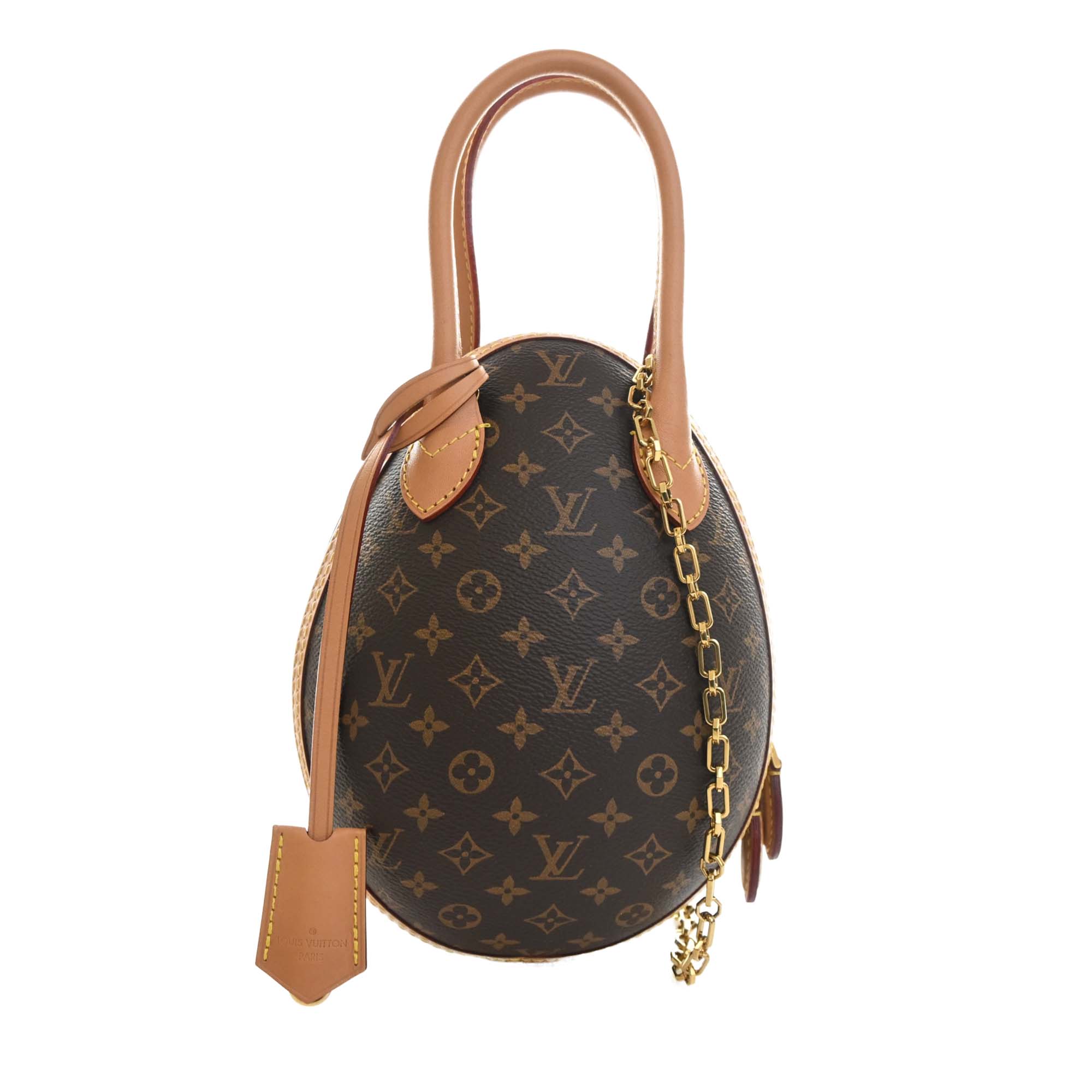 Louis Vuitton Monogram and Calfskin Egg Bag - image 1