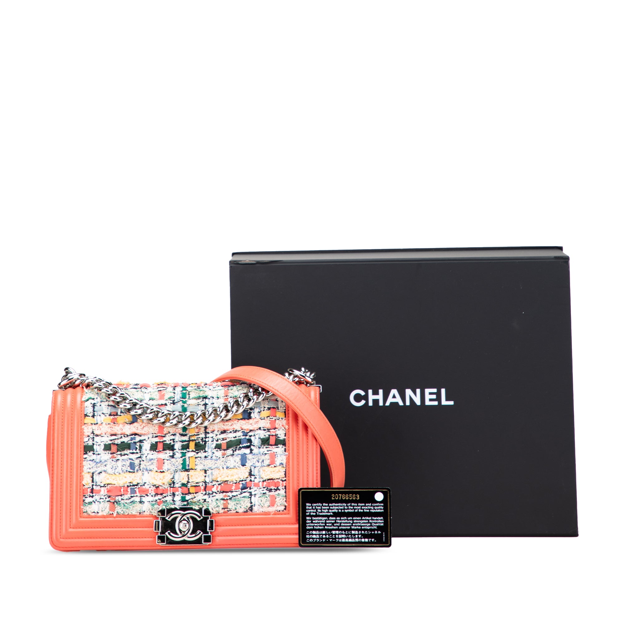 Chanel Small Tweed and Lambskin Boy Flap - image 14