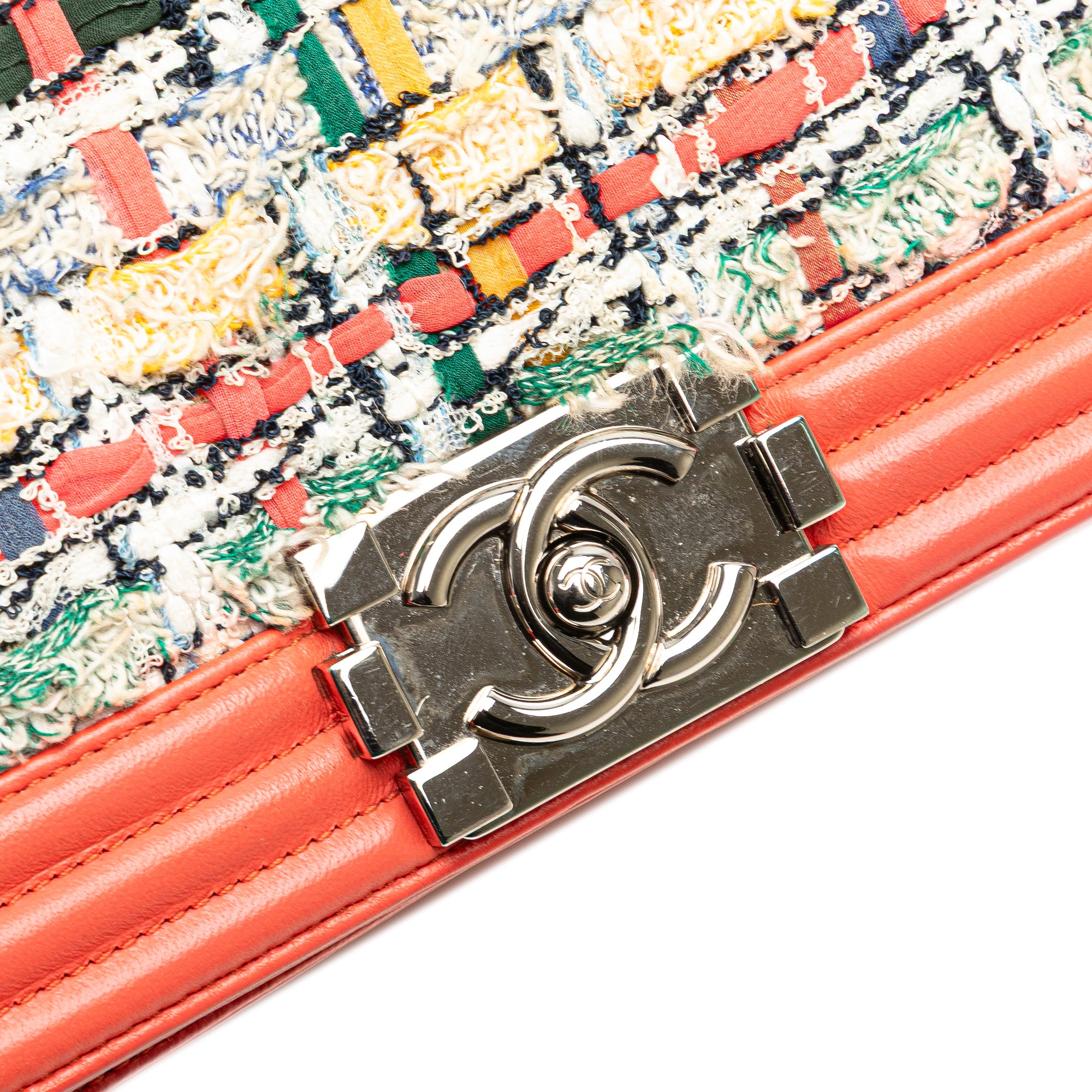 Chanel Small Tweed and Lambskin Boy Flap - image 8