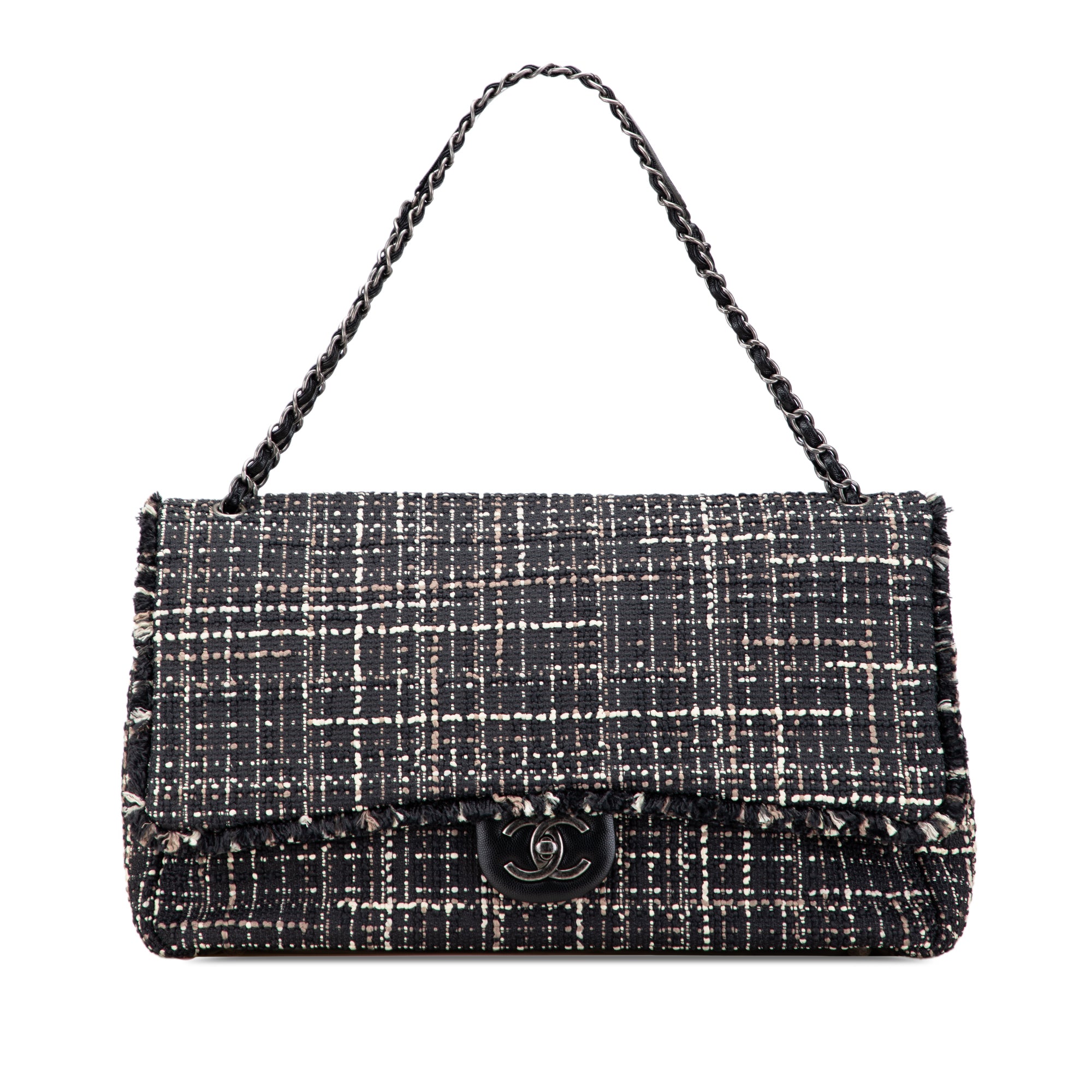 Chanel XXL CC Tweed Single Flap - image 1
