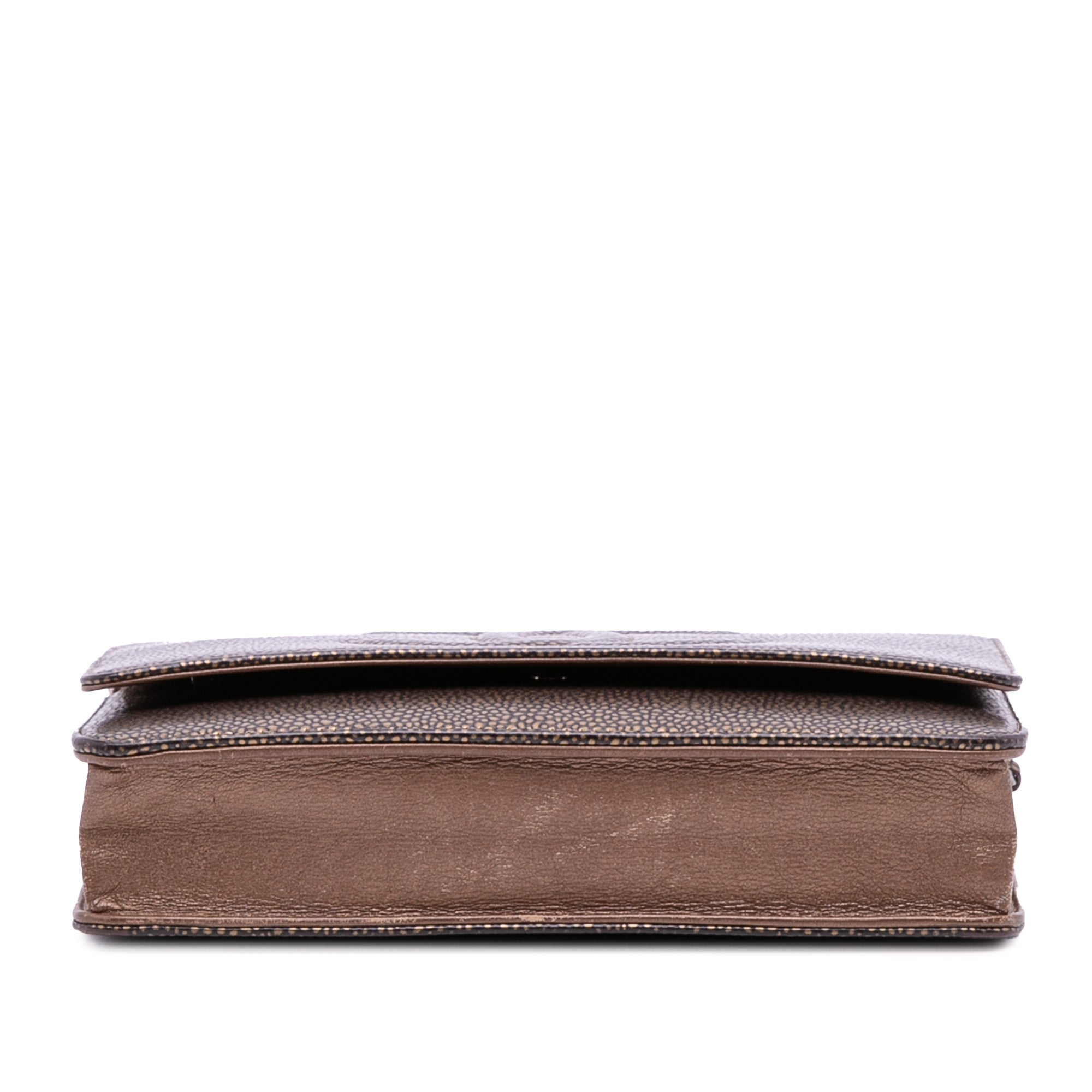 Chanel CC Metallic Caviar Wallet On Chain - image 3