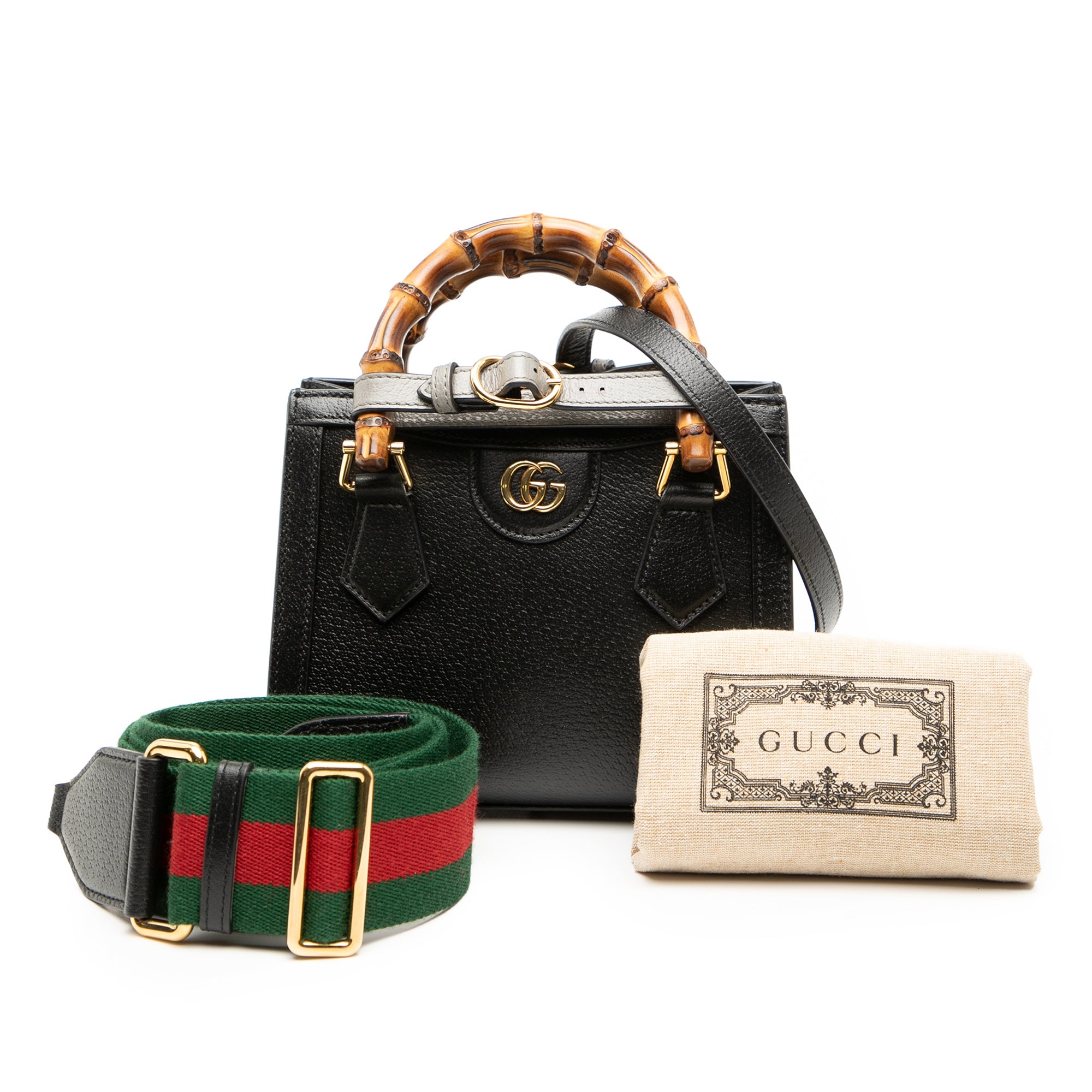 Gucci Small Calfskin Bamboo Diana Satchel - image 8