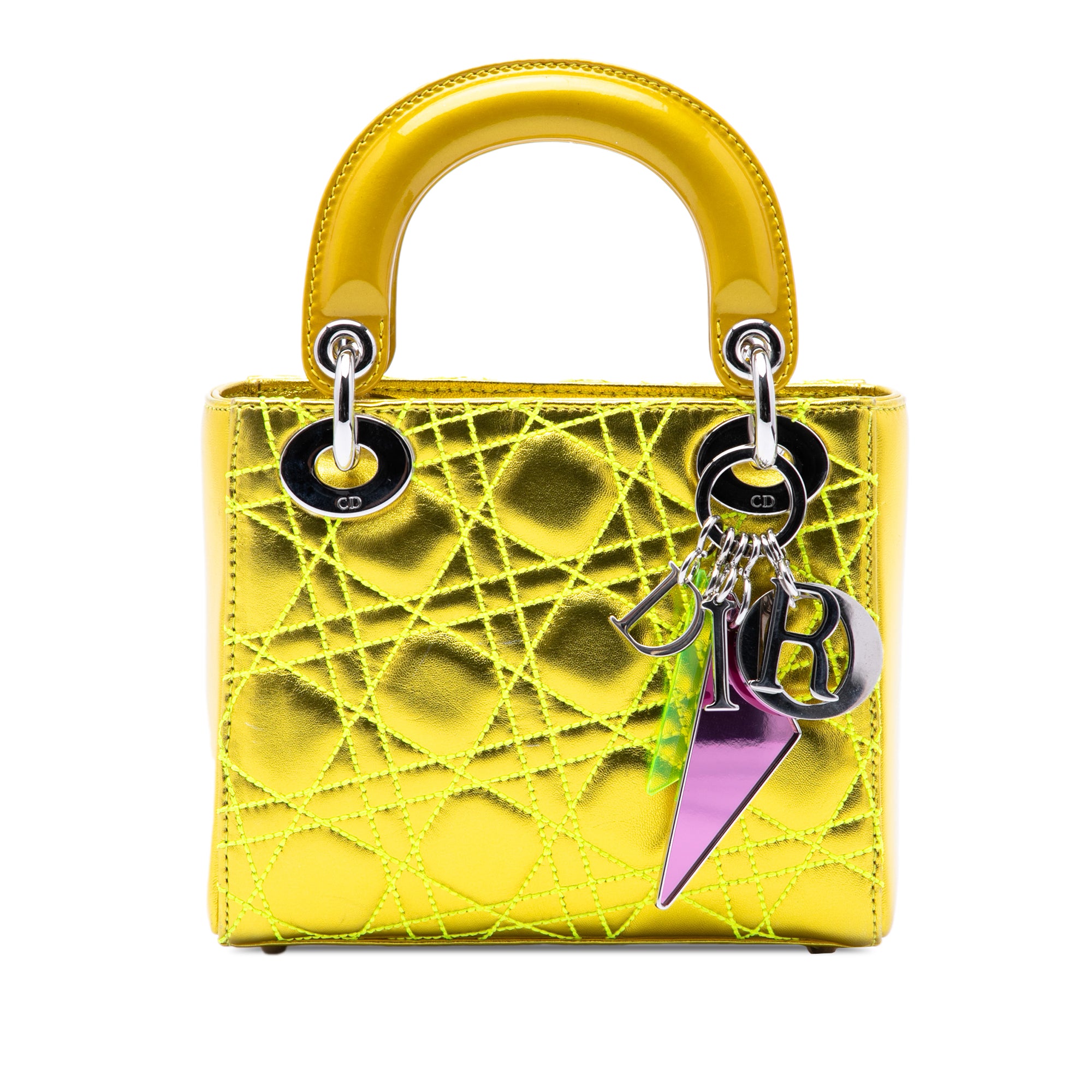 Dior Anselm Reyle Mini Metallic Lambskin Cannage Lady Dior - image 1