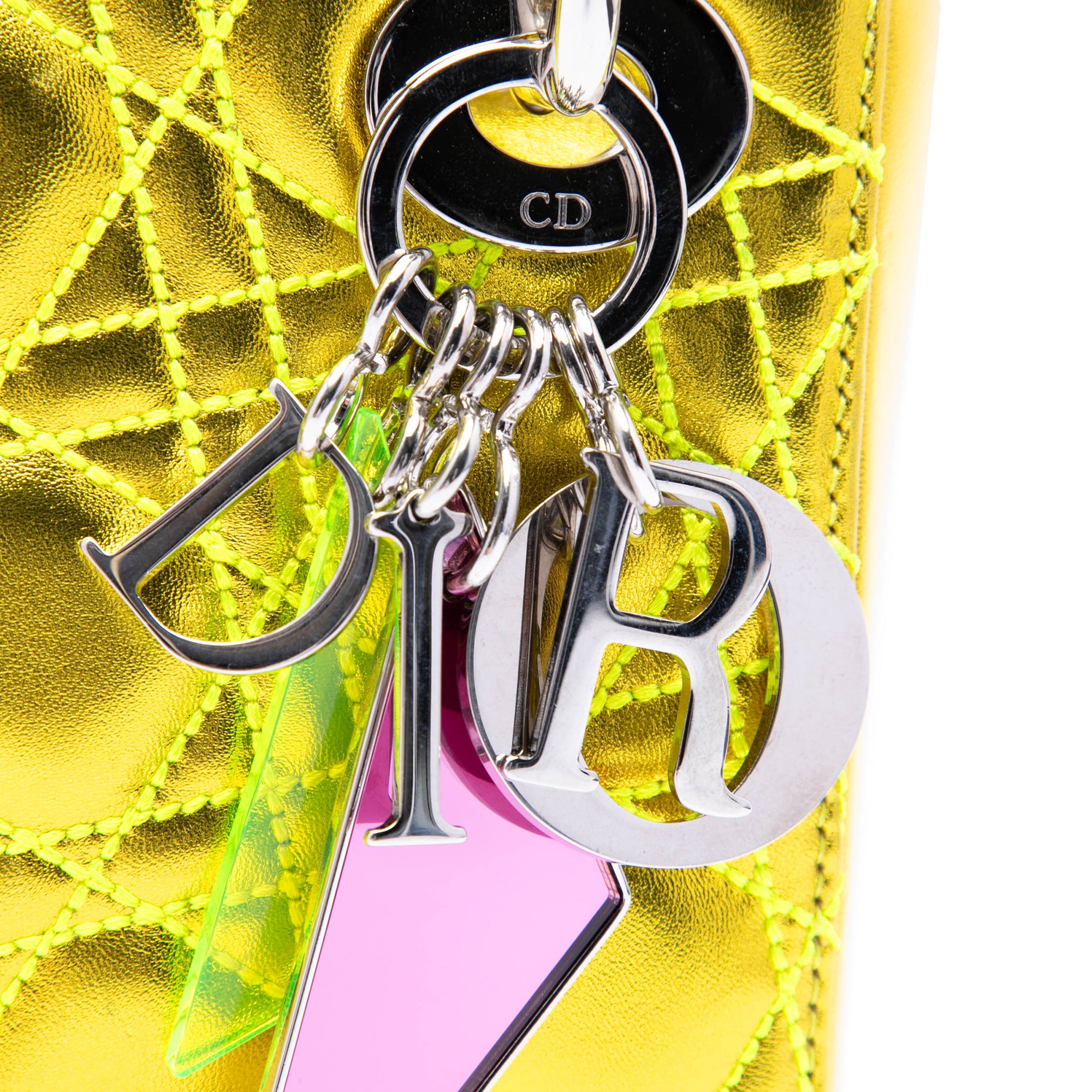 Dior Anselm Reyle Mini Metallic Lambskin Cannage Lady Dior - image 5