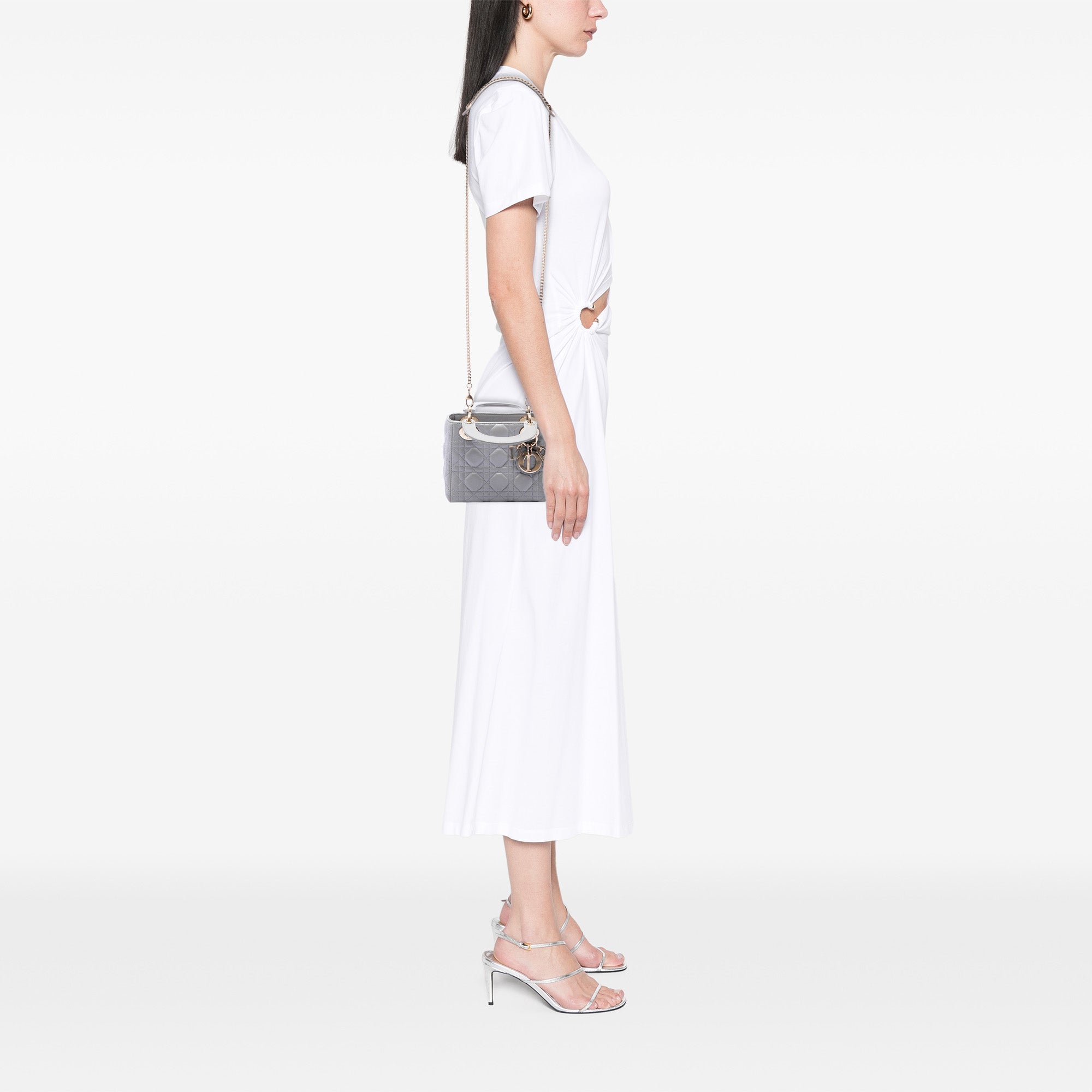 Dior Mini Lambskin Cannage Lady Dior - image 6