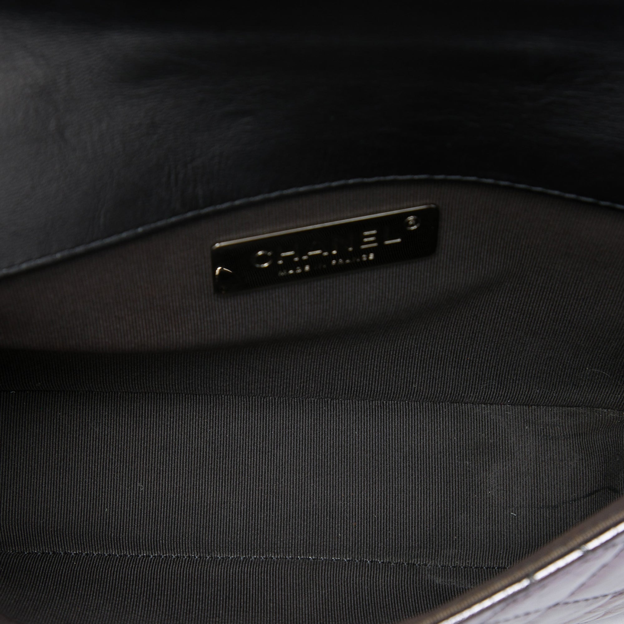Chanel Mini Quilted Metallic Crumpled Calfskin Ring Top Handle Flap - image 4