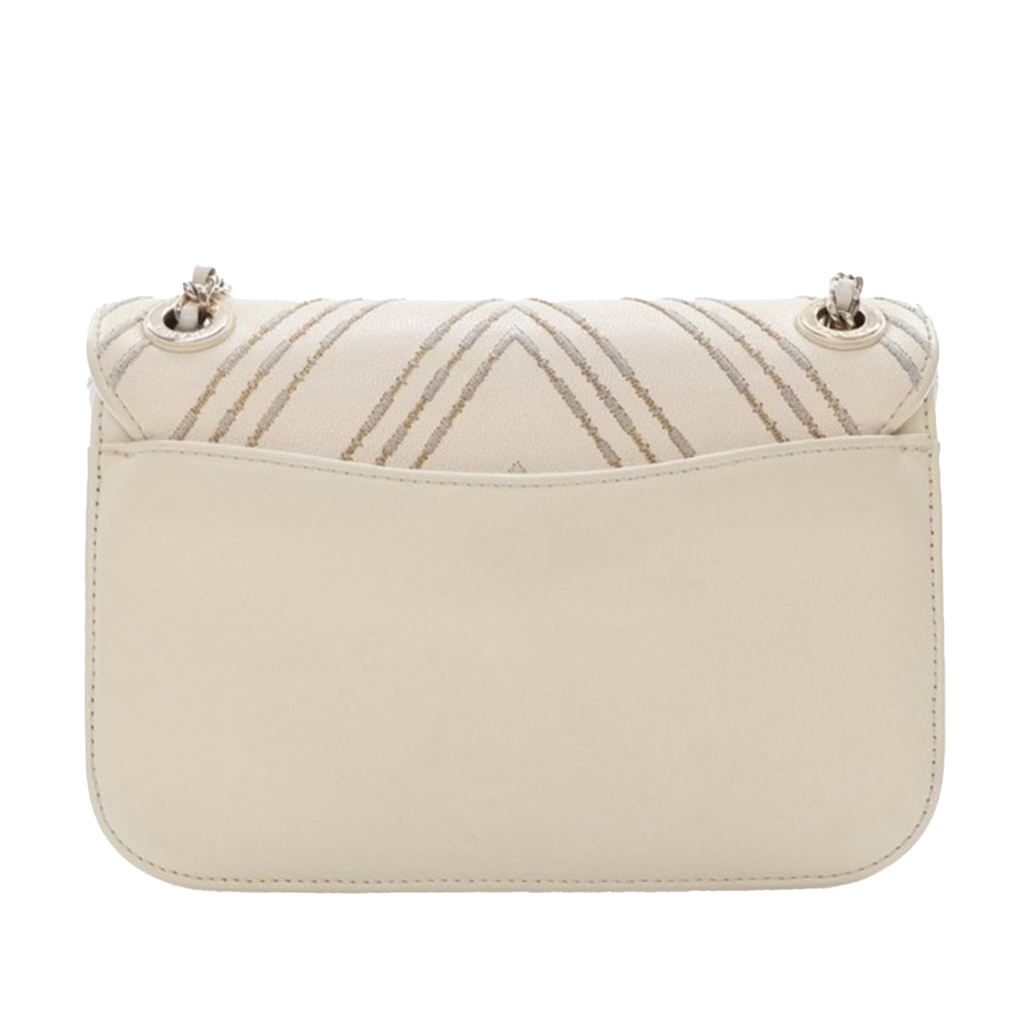 Chanel Small CC Chevron Sheepskin Subtle Flap - image 4