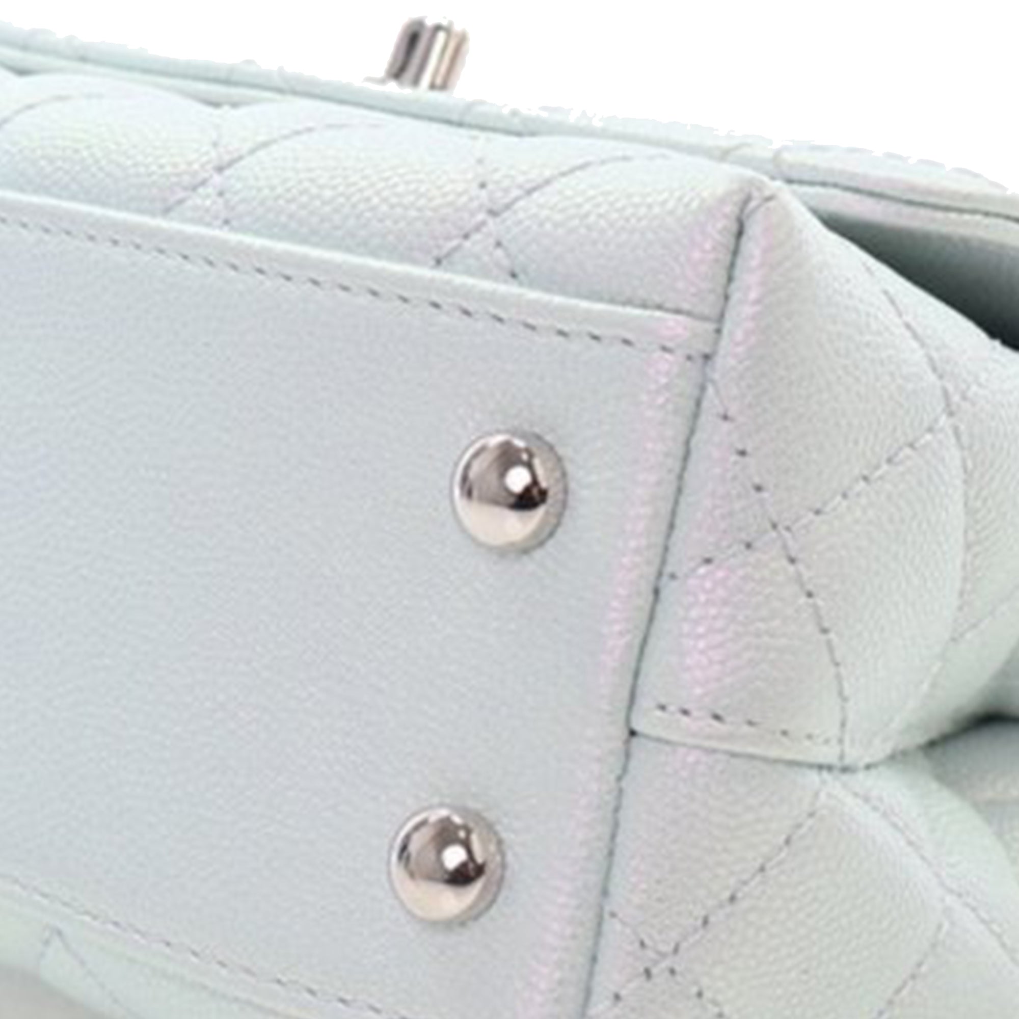 Chanel Extra Mini Iridescent Caviar Rainbow CC Coco Top Handle Bag - image 10