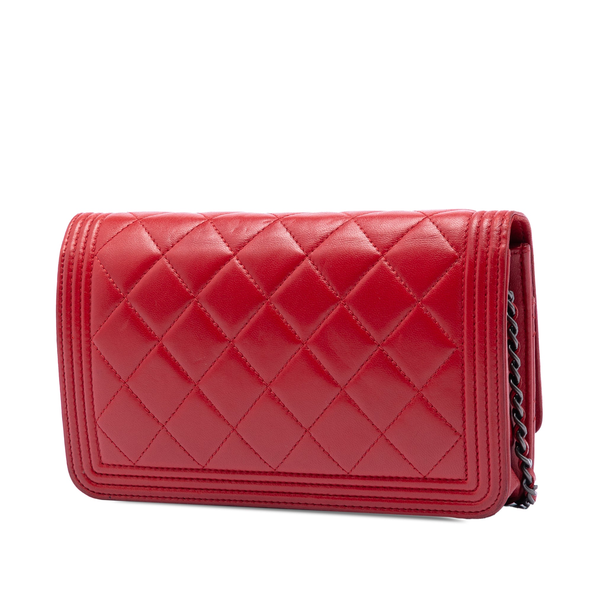 Chanel Quilted Lambskin Boy Wallet On Chain - image 2