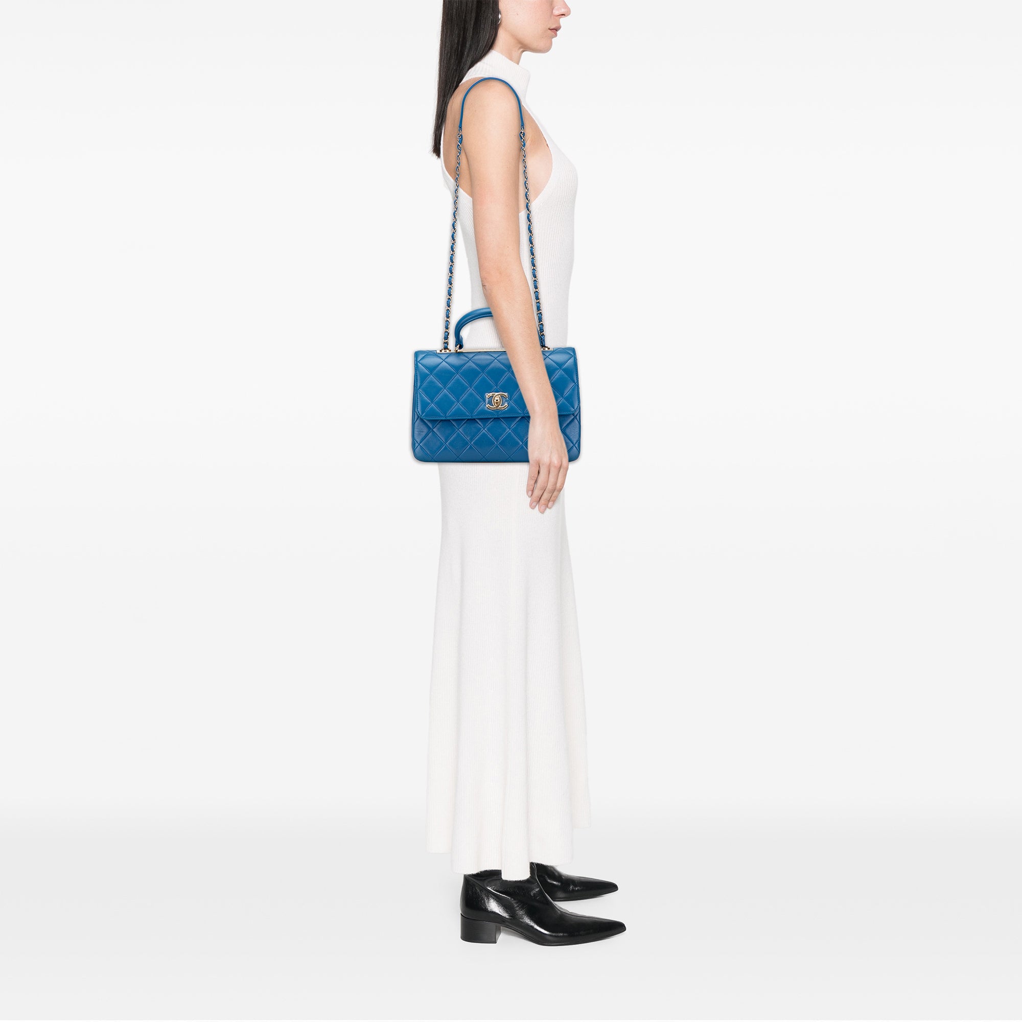 Chanel Medium Lambskin Trendy CC Top Handle Bag - image 10