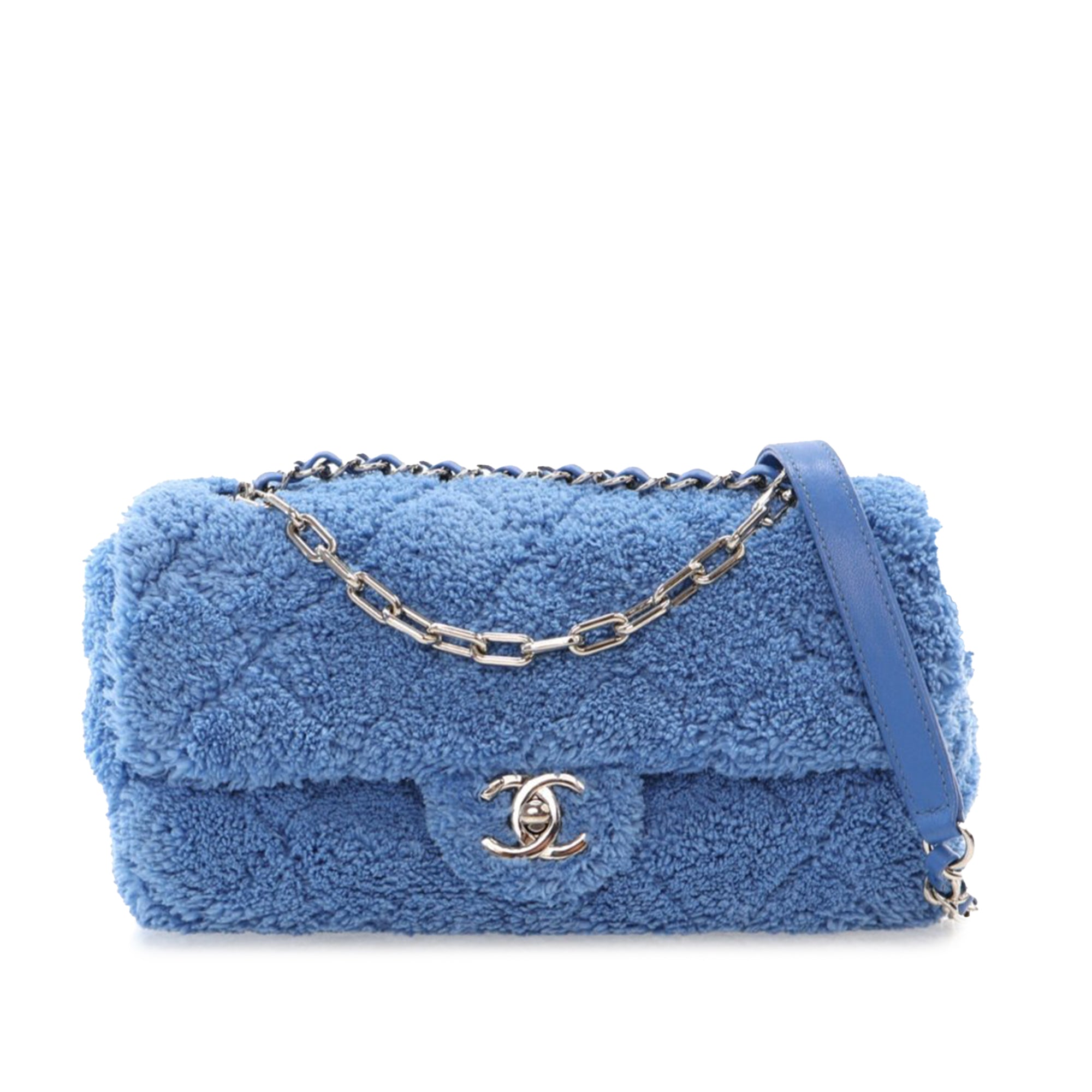 Chanel Medium Quilted Terry Cloth Coco Beach Flap - image 1