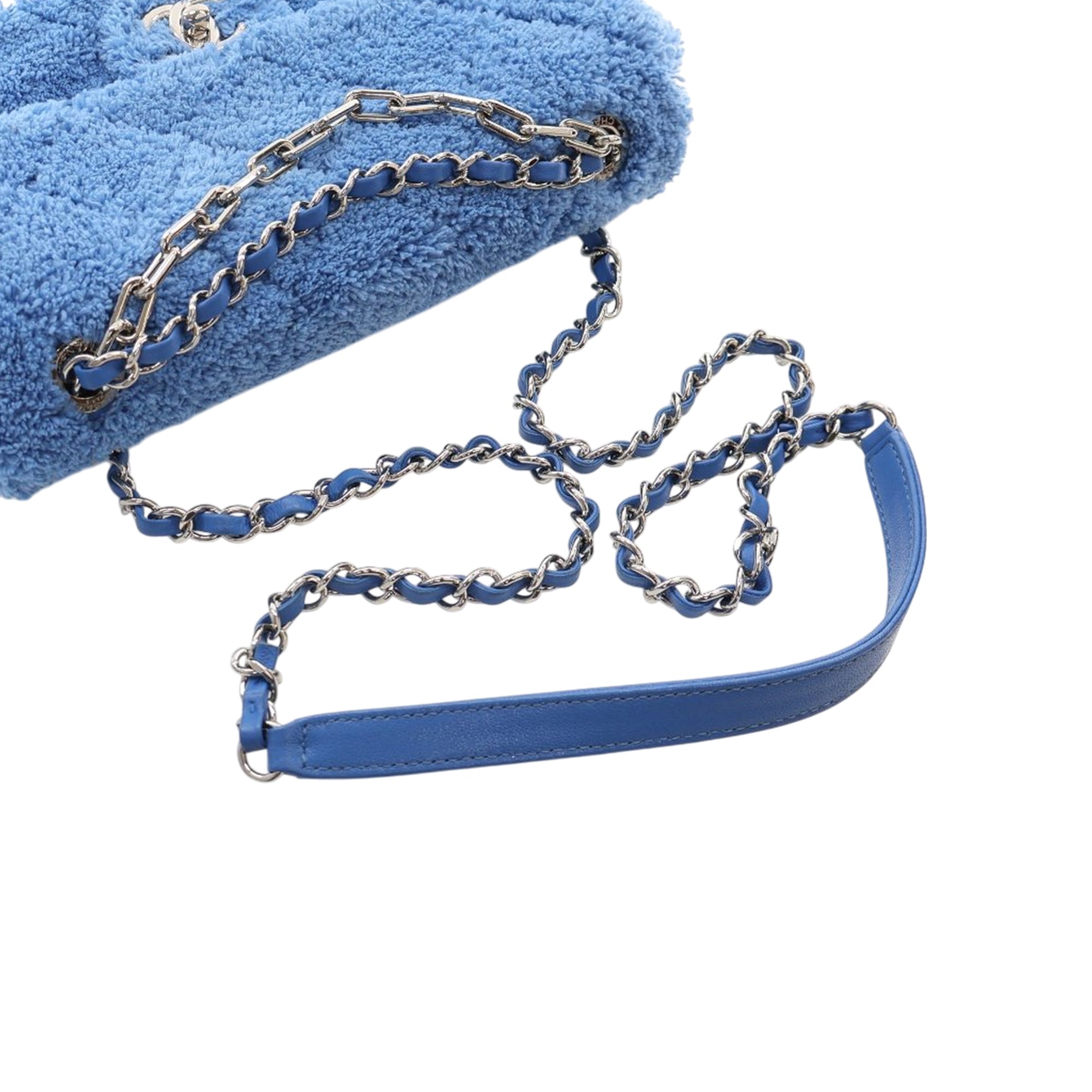 Chanel Medium Quilted Terry Cloth Coco Beach Flap - image 10