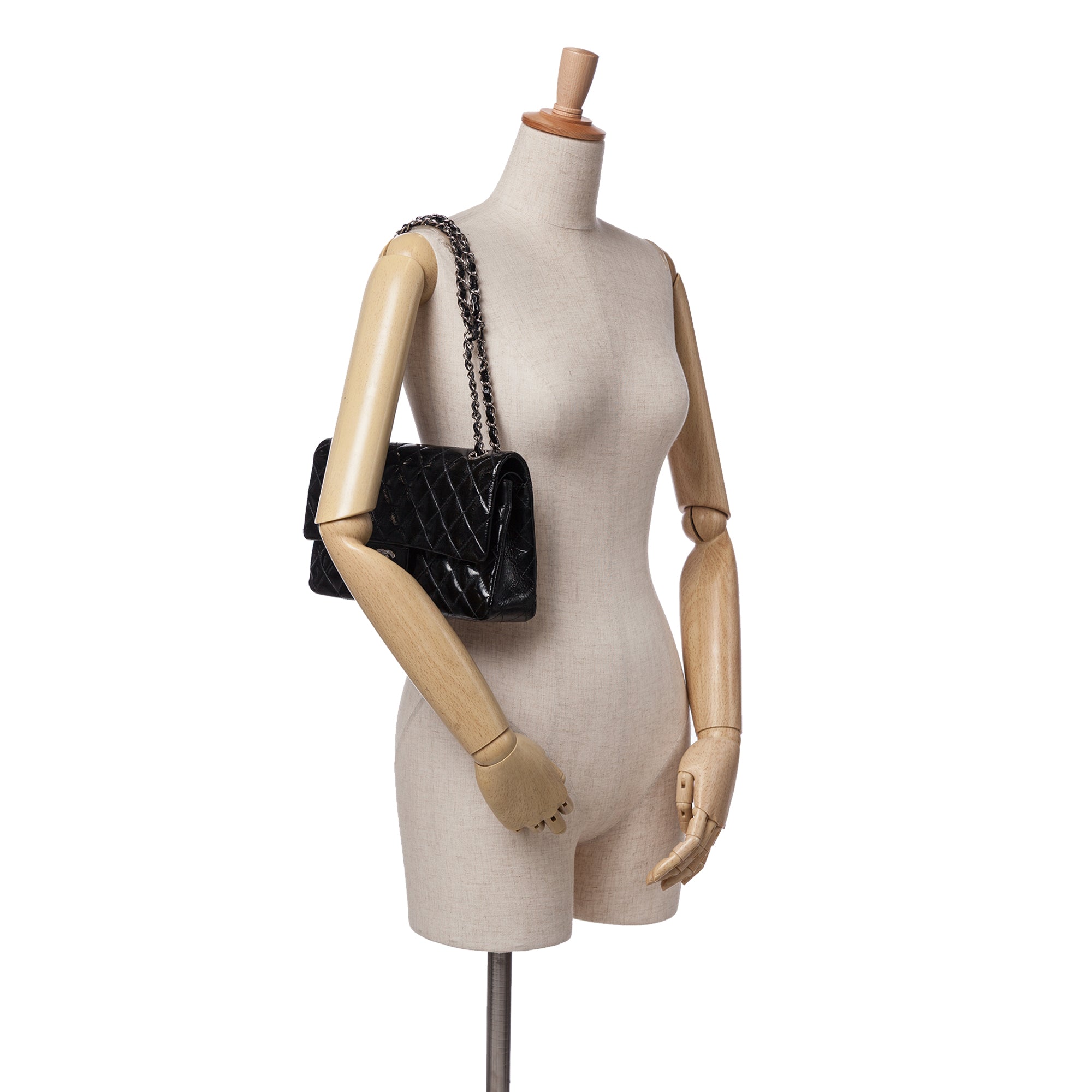 Chanel Medium Classic Patent Double Flap - image 11