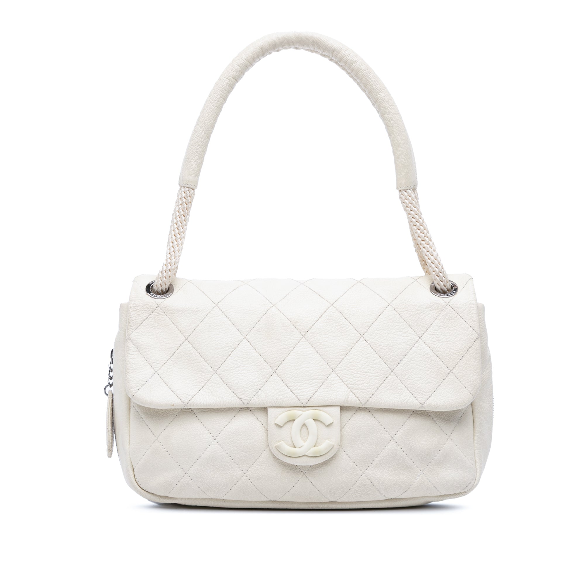 Chanel Quilted Calfskin Expandable Zip Yacht Flap - image 1