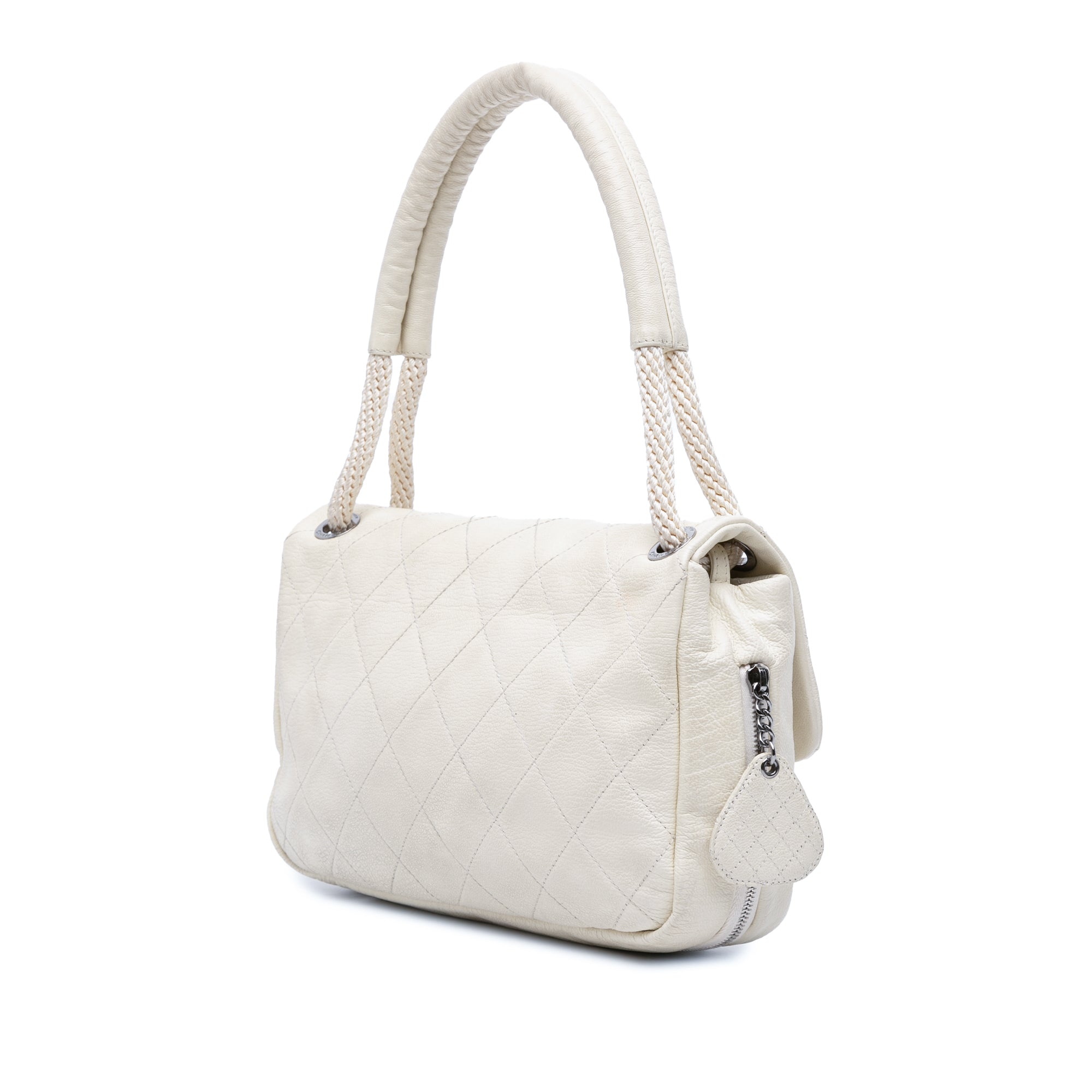 Chanel Quilted Calfskin Expandable Zip Yacht Flap - image 2