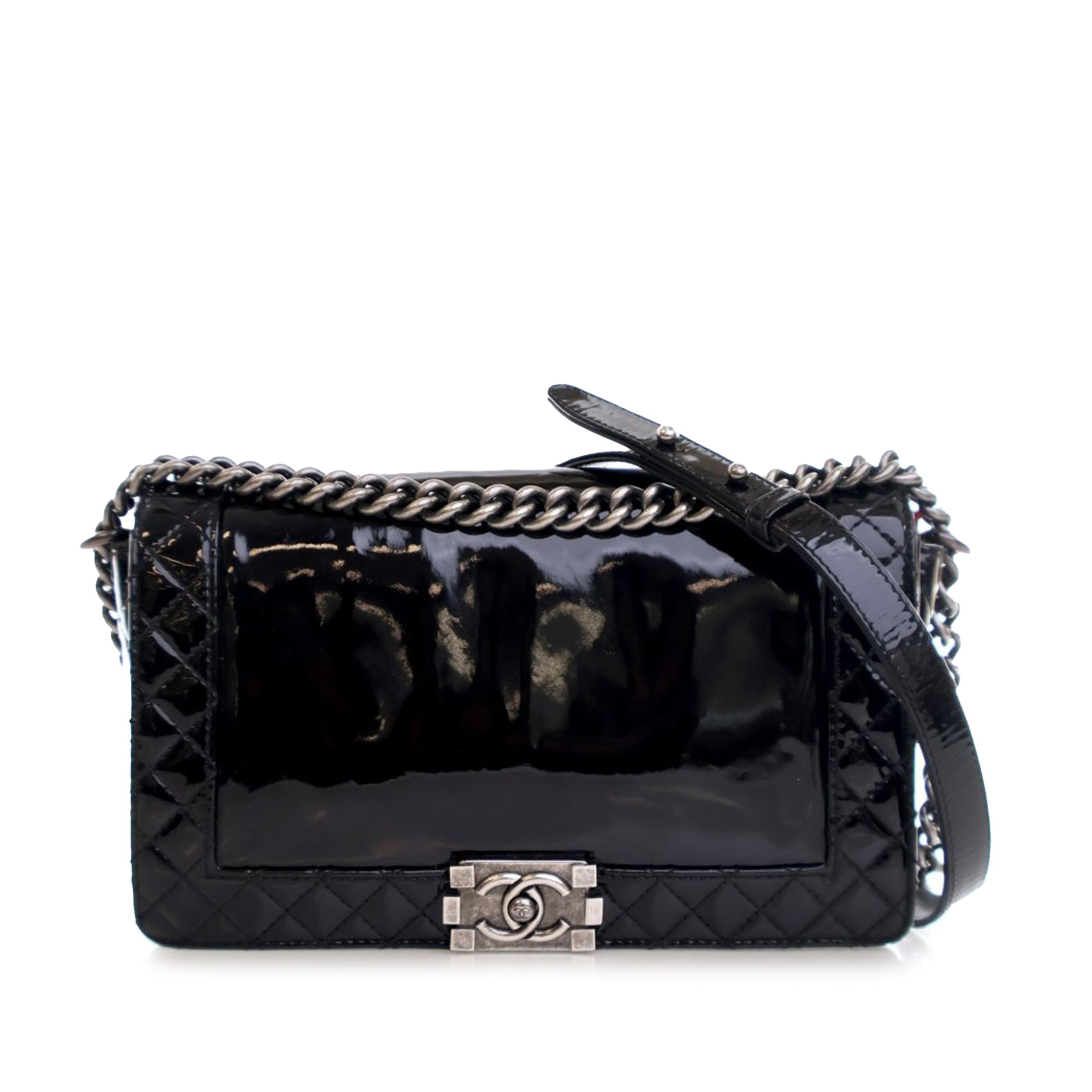 Chanel Medium Patent Boy Reverso Flap - image 1