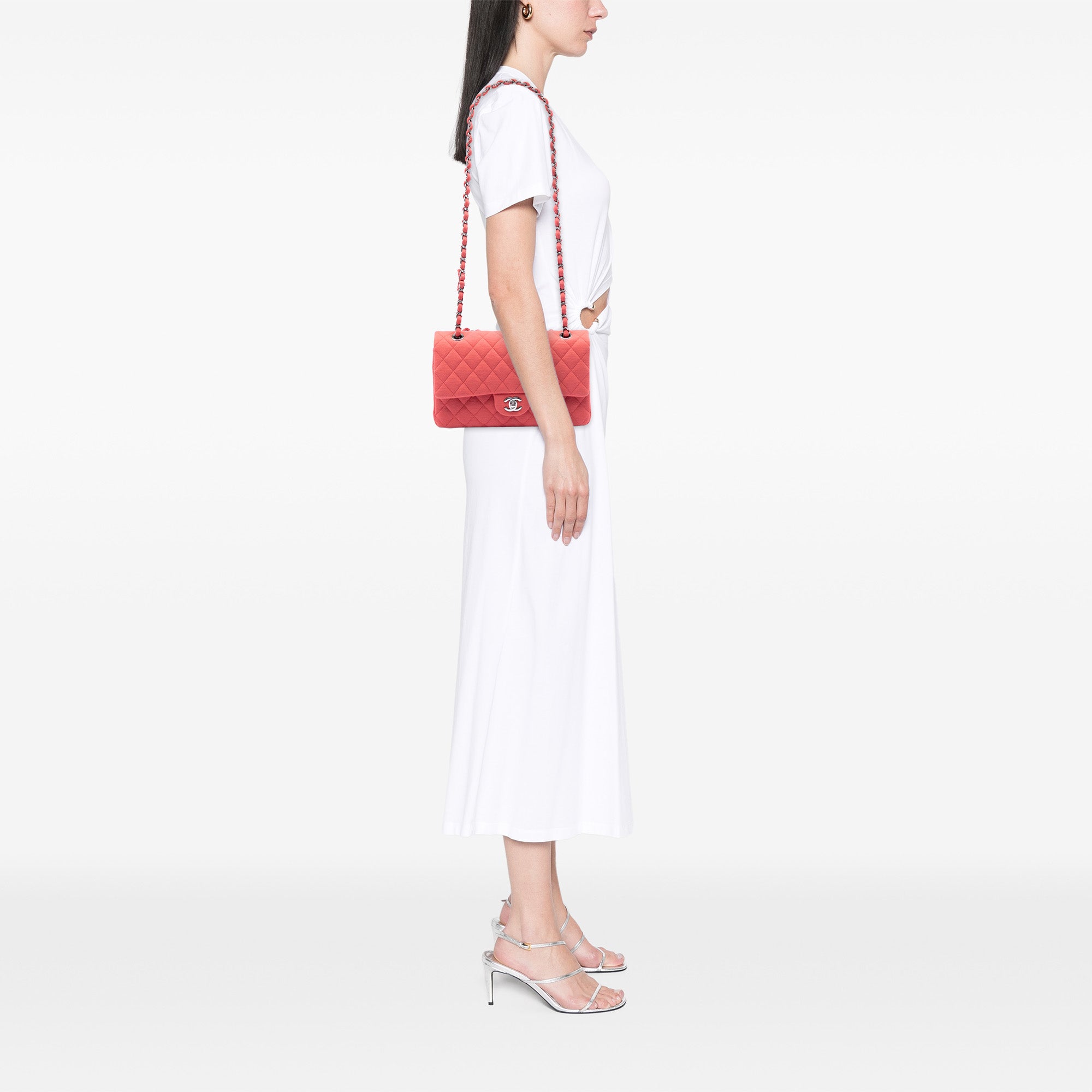Chanel Medium Classic Jersey Double Flap - image 7