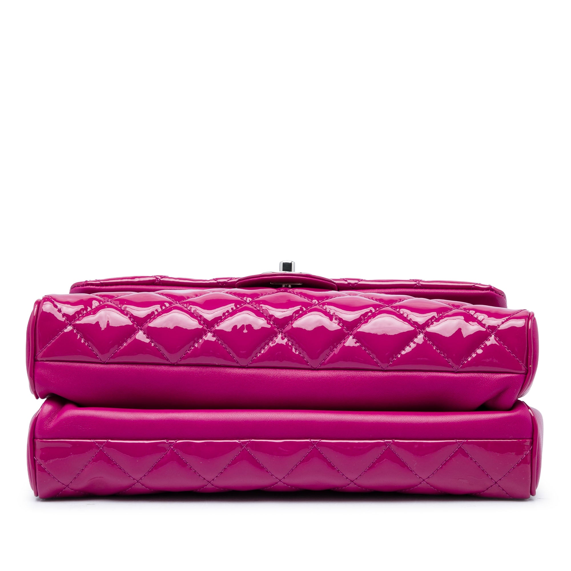 Chanel Large CC Quilted Patent Double Compartment Flap - image 3