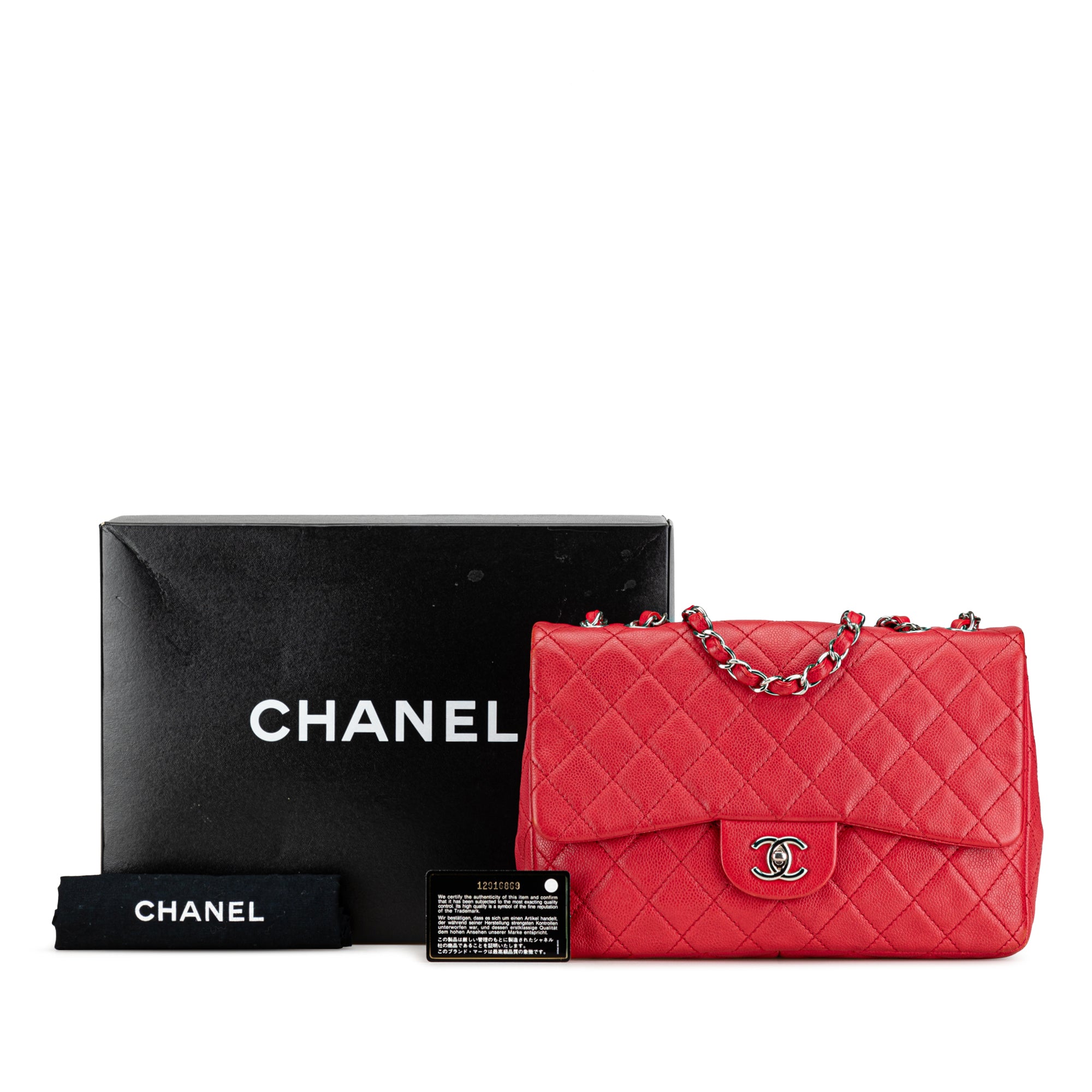 Chanel Jumbo Classic Caviar Single Flap - image 9
