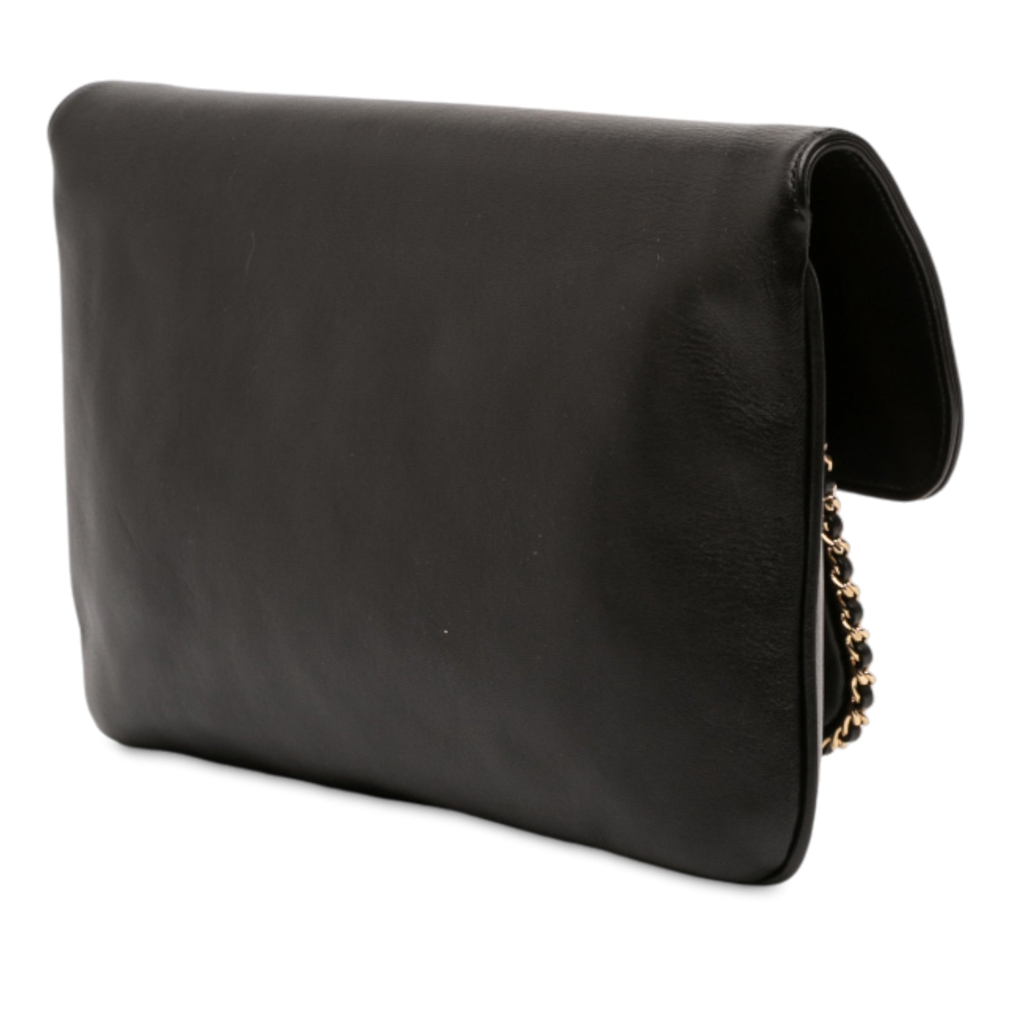 Chanel Quilted Lambskin CC Unchained Flap Clutch - image 2