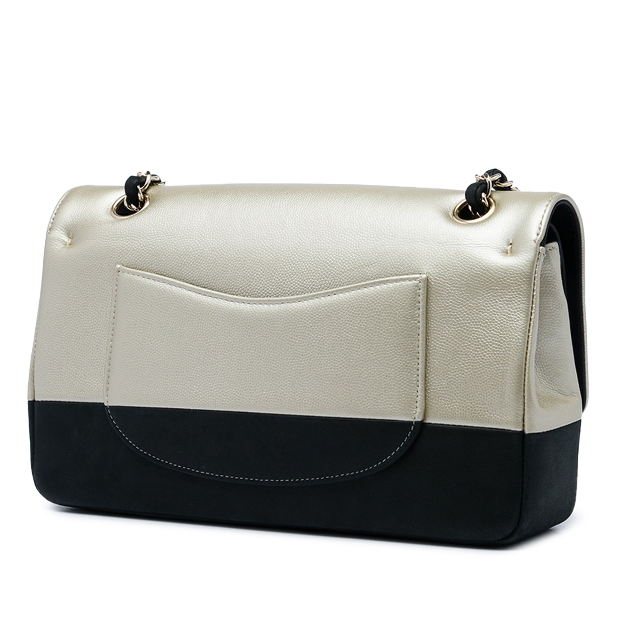 Chanel Medium Classic Bicolor Caviar and Iridescent Calfskin Double Flap - image 2