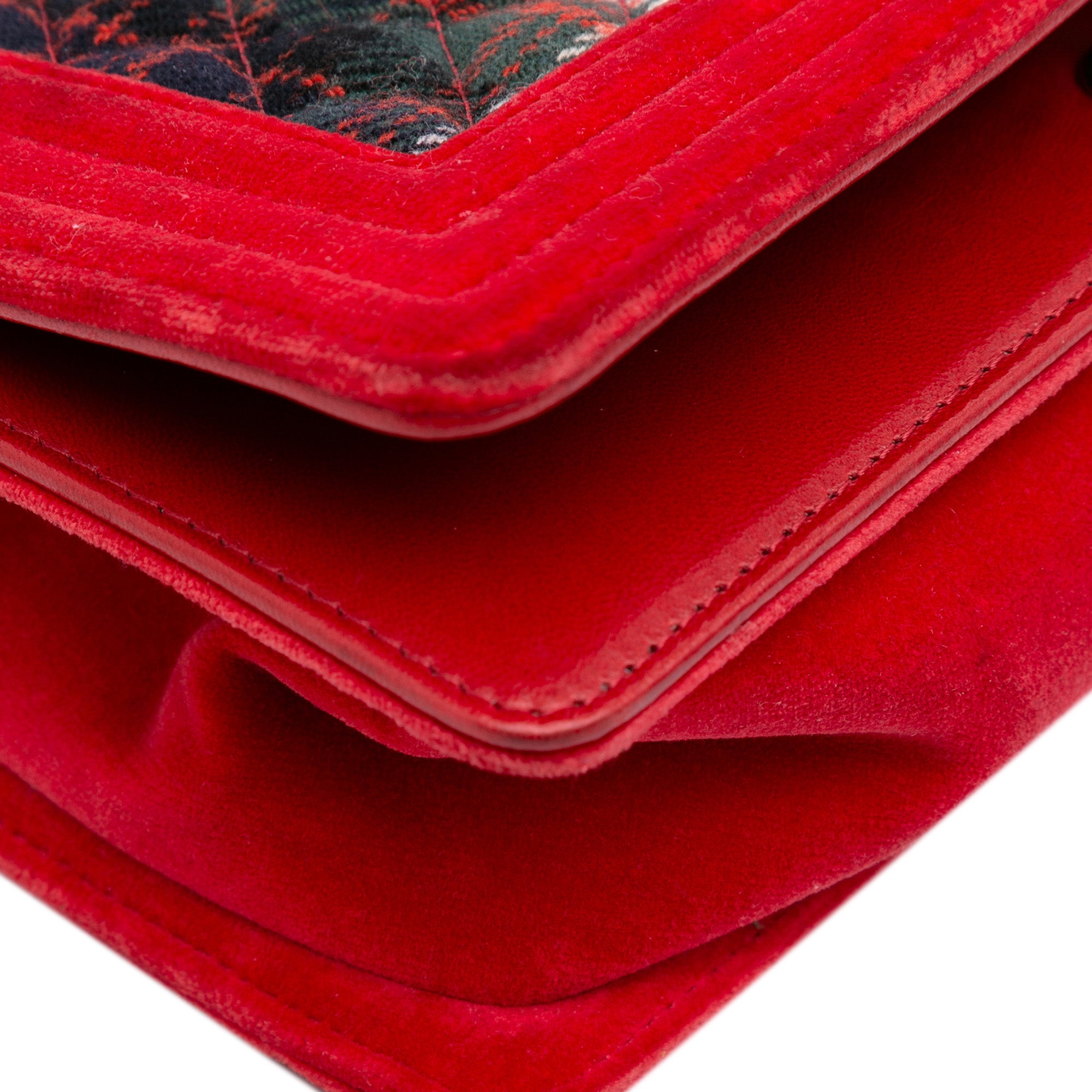 Chanel Old Medium Quilted Tweed and Velvet Boy Flap - image 10