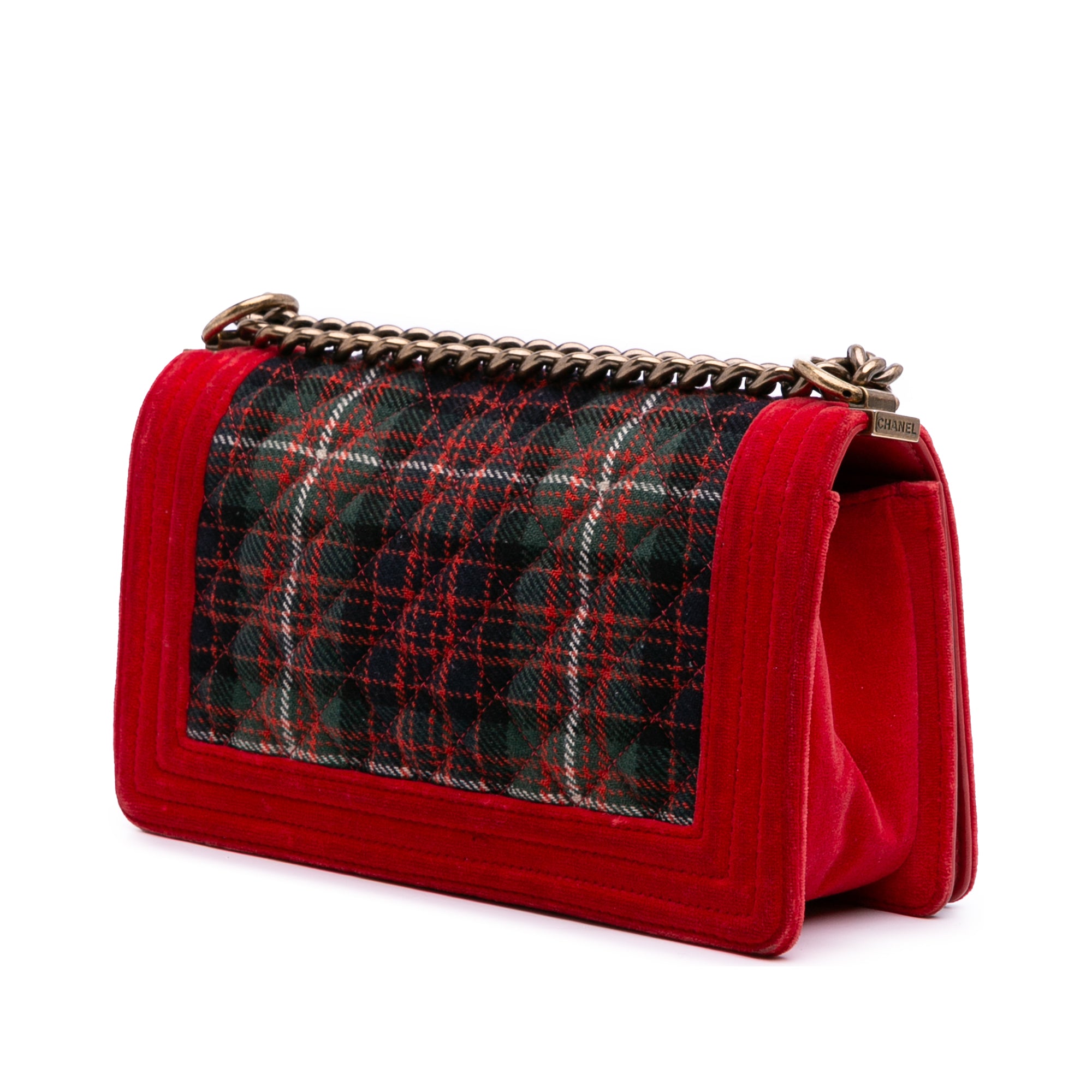 Chanel Old Medium Quilted Tweed and Velvet Boy Flap - image 2