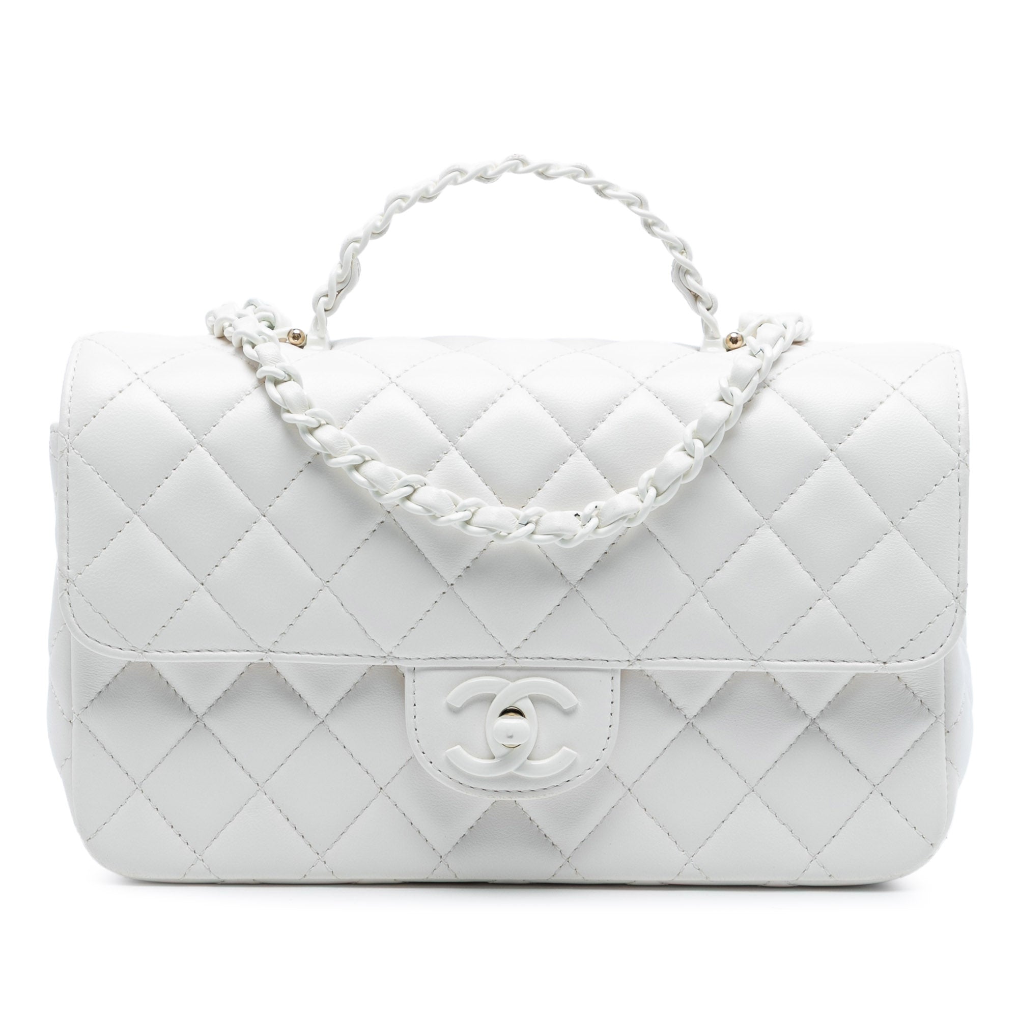 Chanel Mini Quilted Lambskin Coco Top Handle Bag - image 1