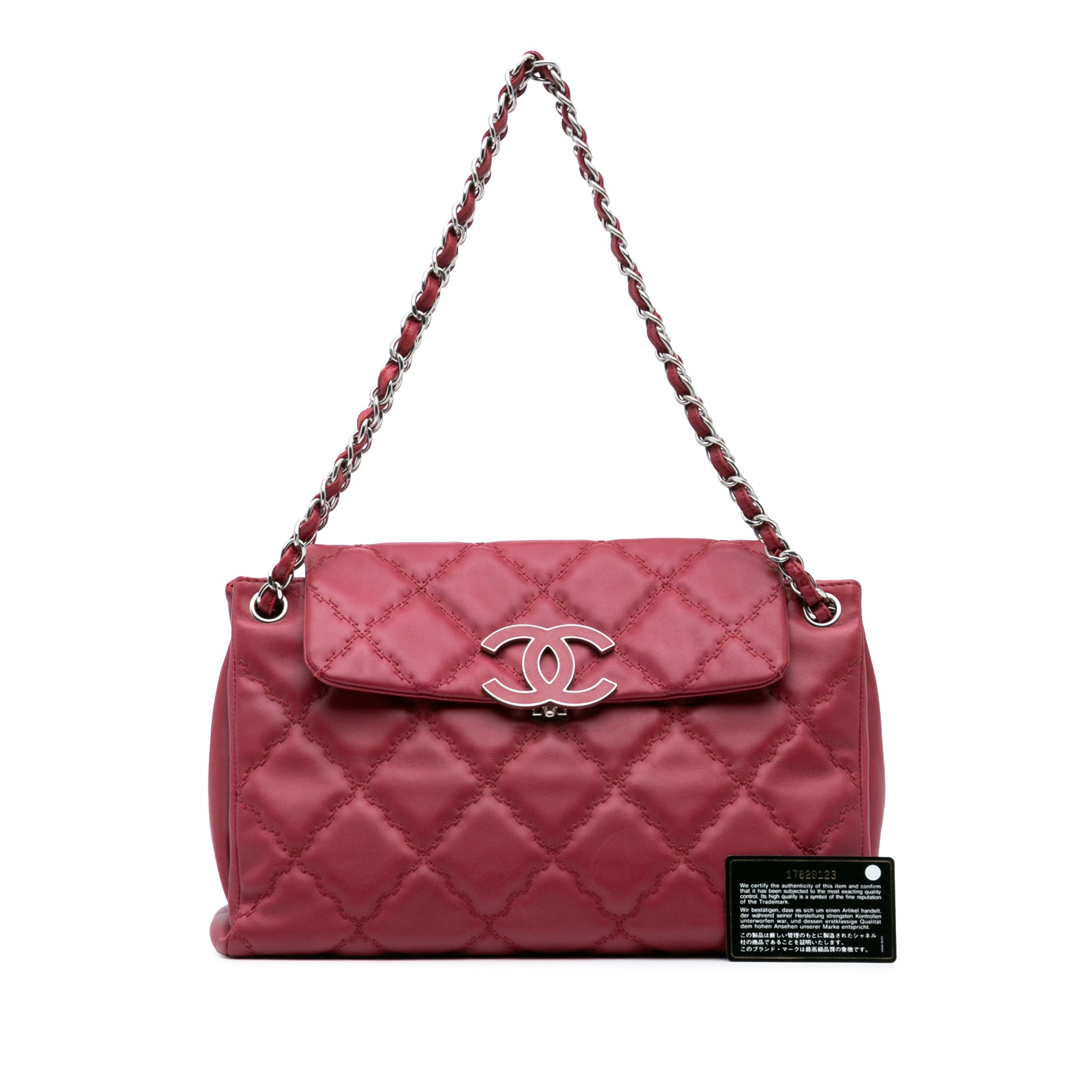Chanel Large Calfskin Double Stitch Hampton Flap - image 10