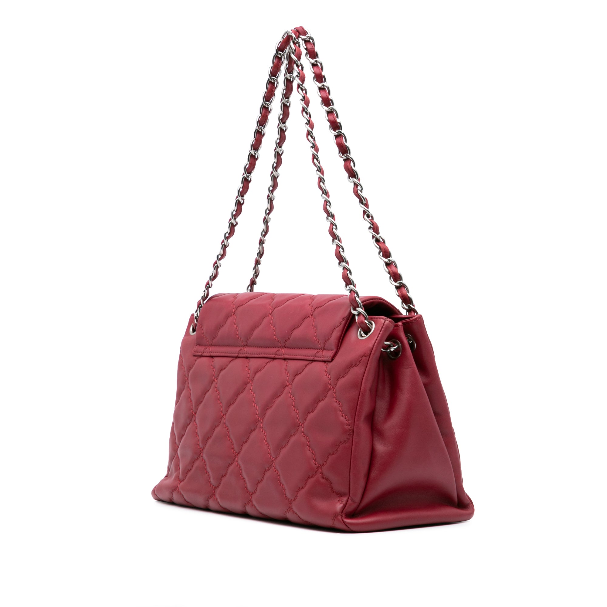 Chanel Large Calfskin Double Stitch Hampton Flap - image 2