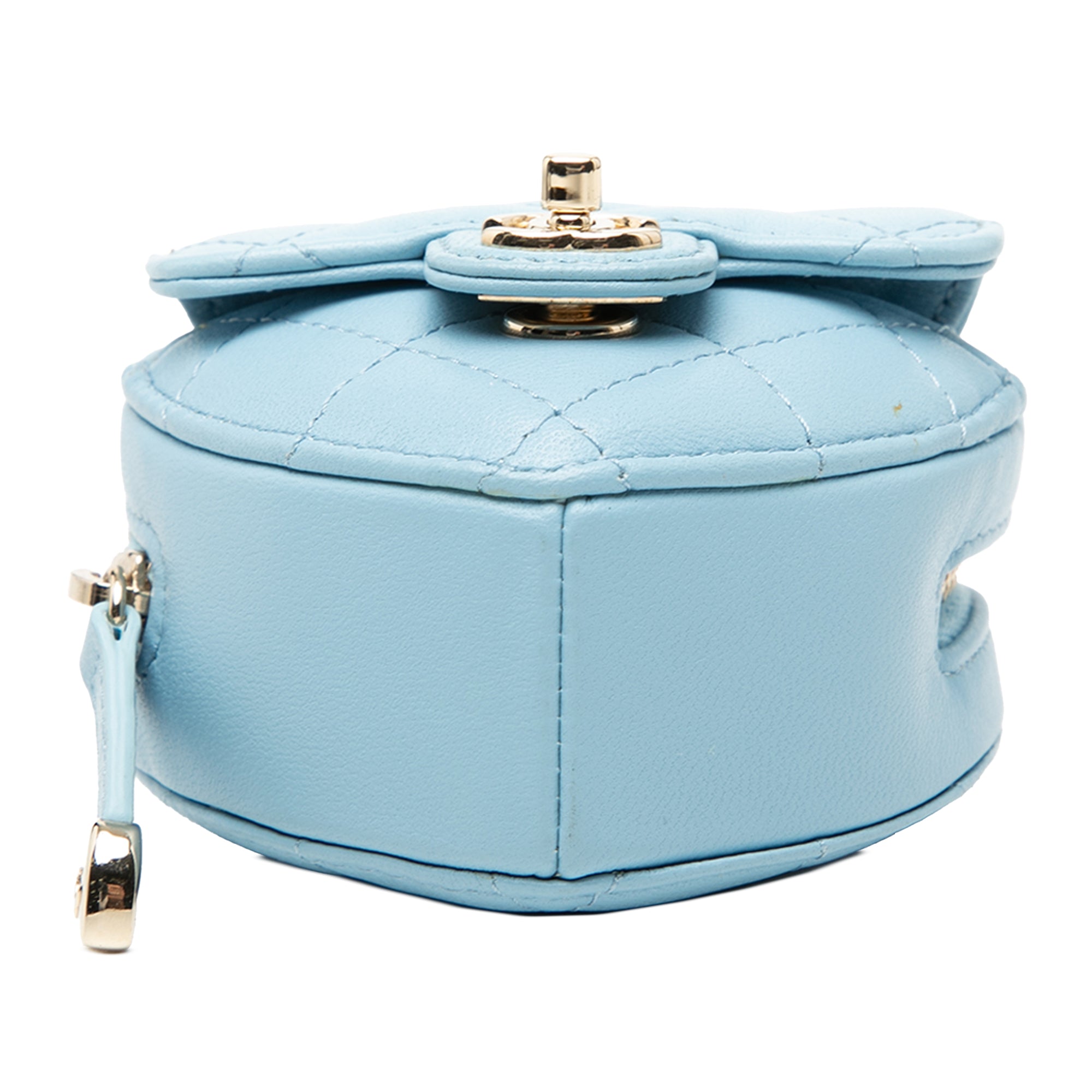Chanel Mini Quilted Lambskin CC in Love Heart Necklace Bag - image 3
