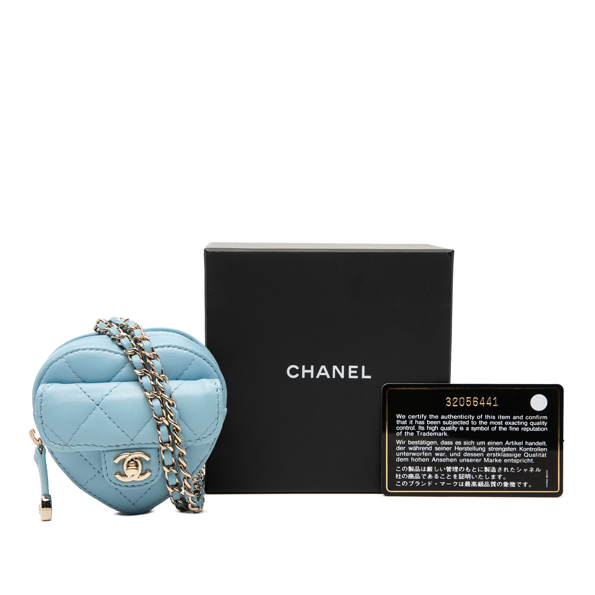 Chanel Mini Quilted Lambskin CC in Love Heart Necklace Bag - image 8