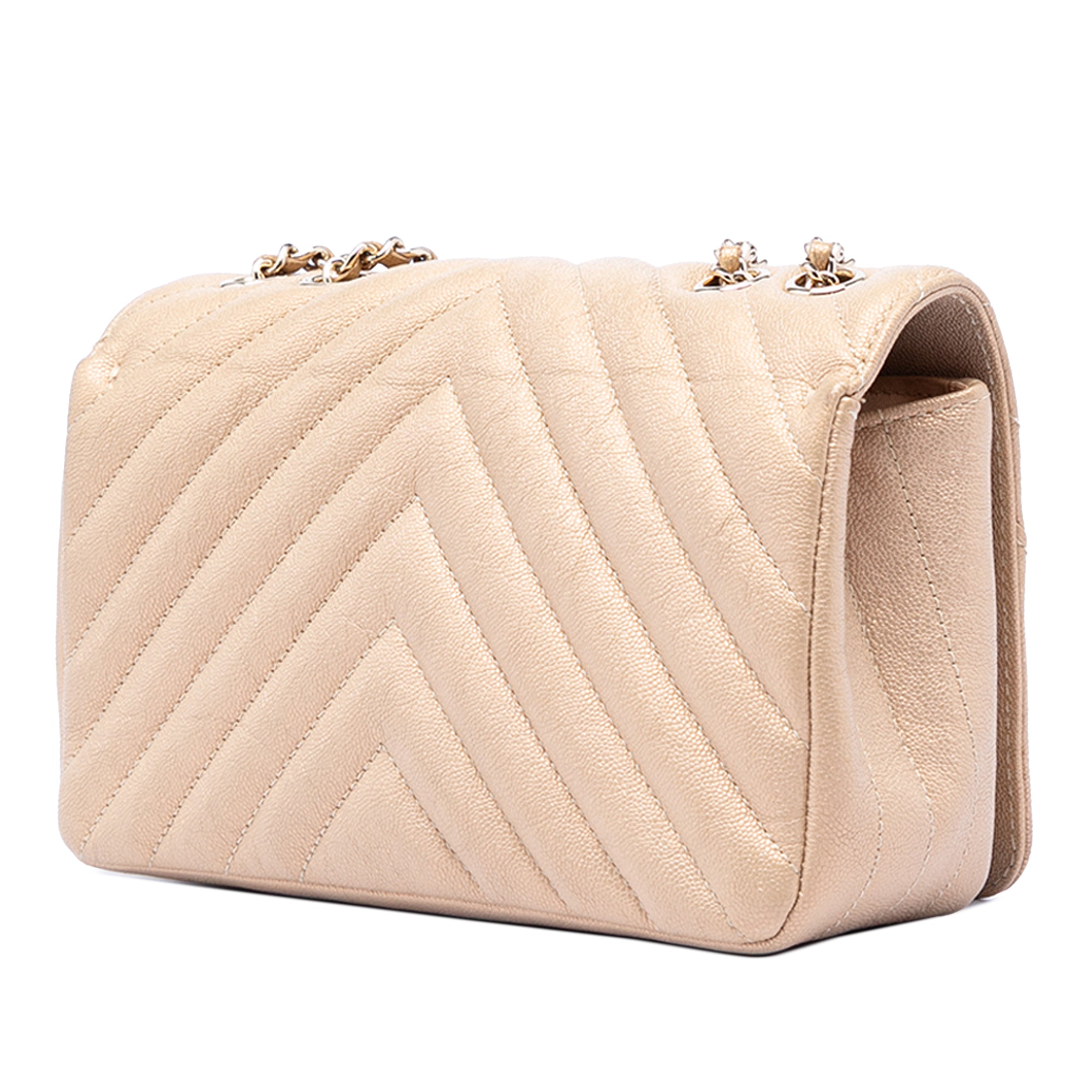 Chanel Small Chevron Caviar Statement Flap - image 2