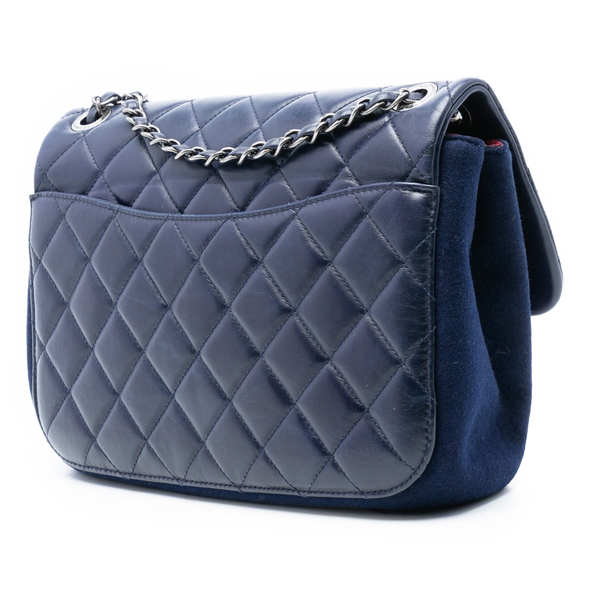 Chanel Paris Salzburg Quilted Glazed Calfskin and Felt Edelweiss Flower CC Flap - image 2