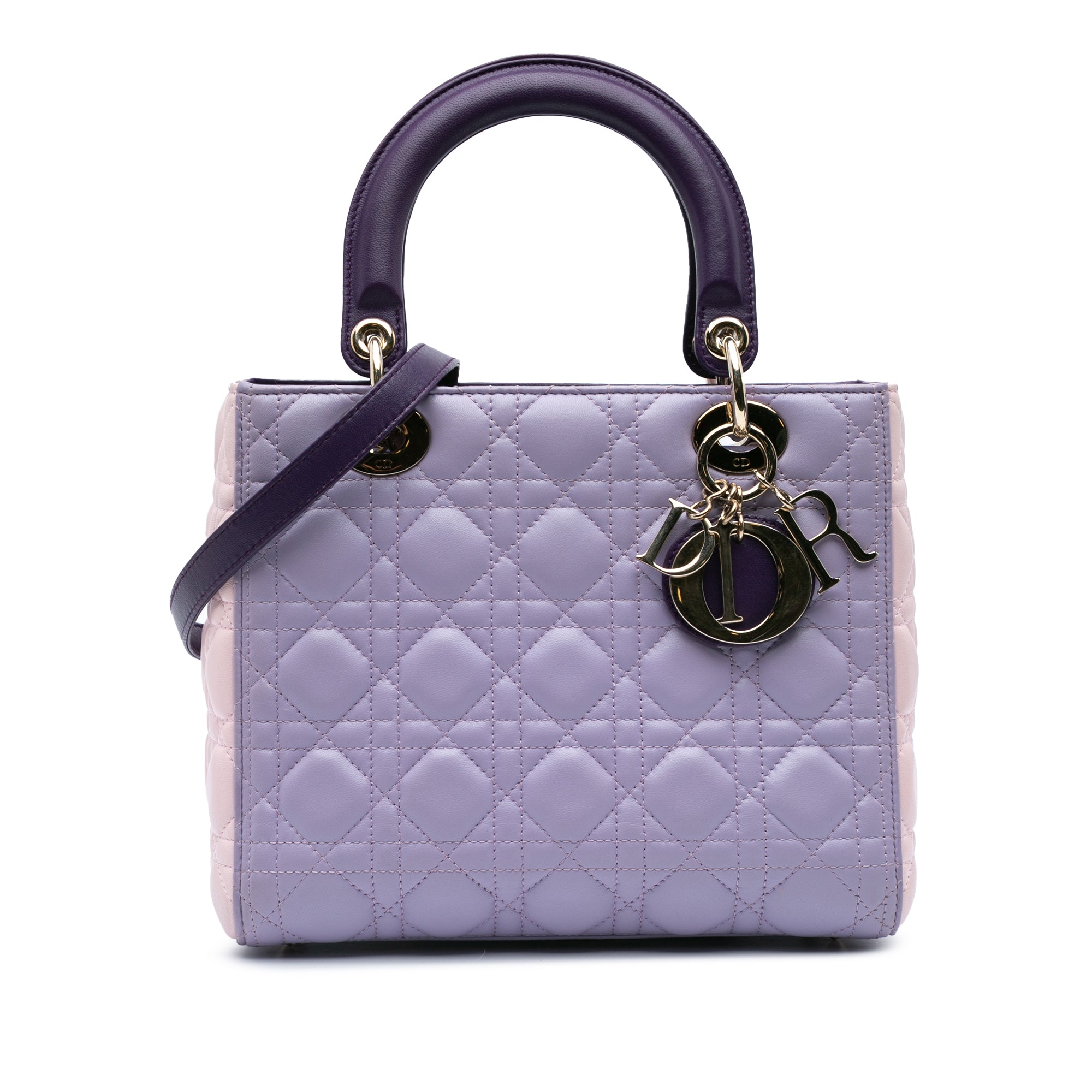 Dior Medium Tricolor Lambskin Cannage Lady Dior - image 1