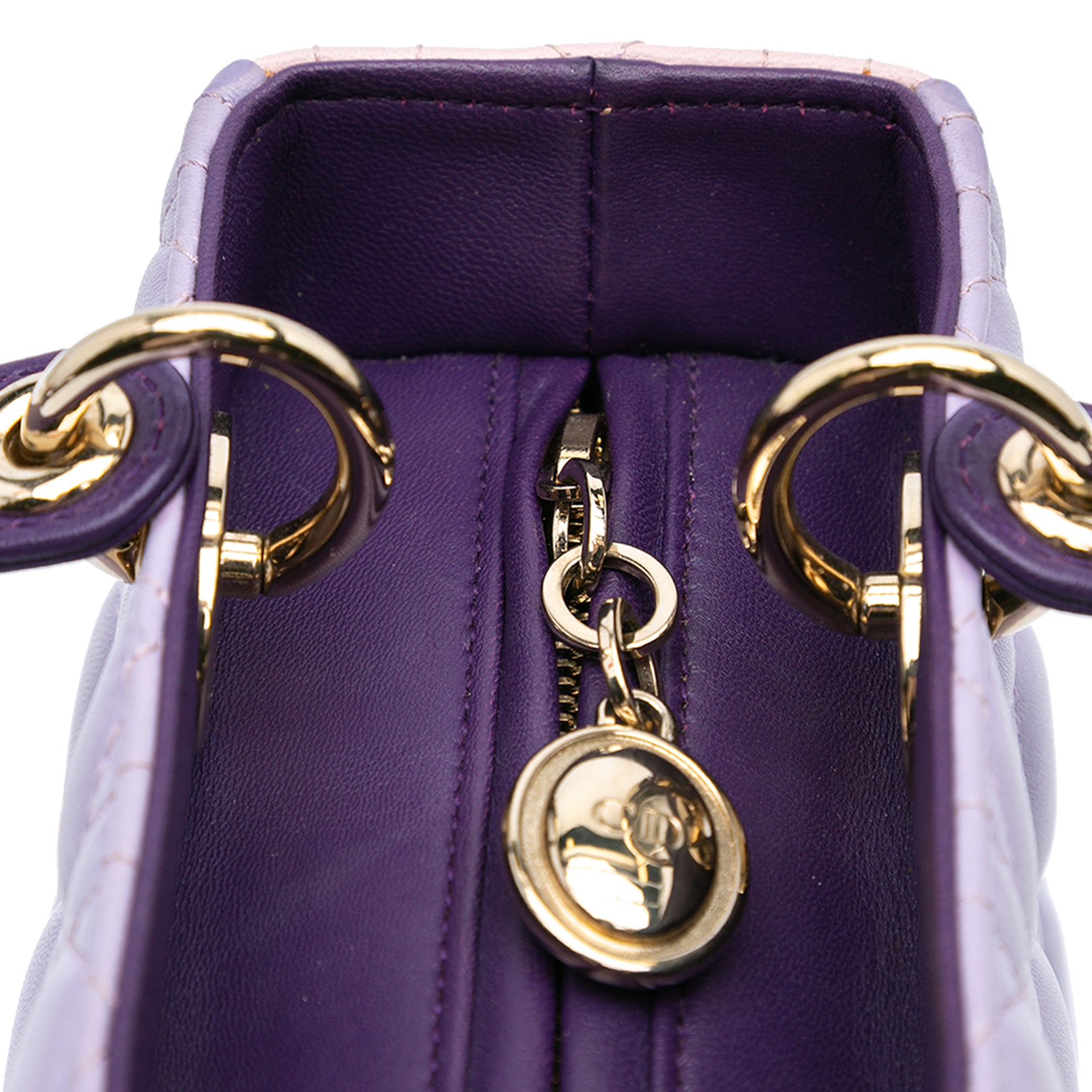 Dior Medium Tricolor Lambskin Cannage Lady Dior - image 9