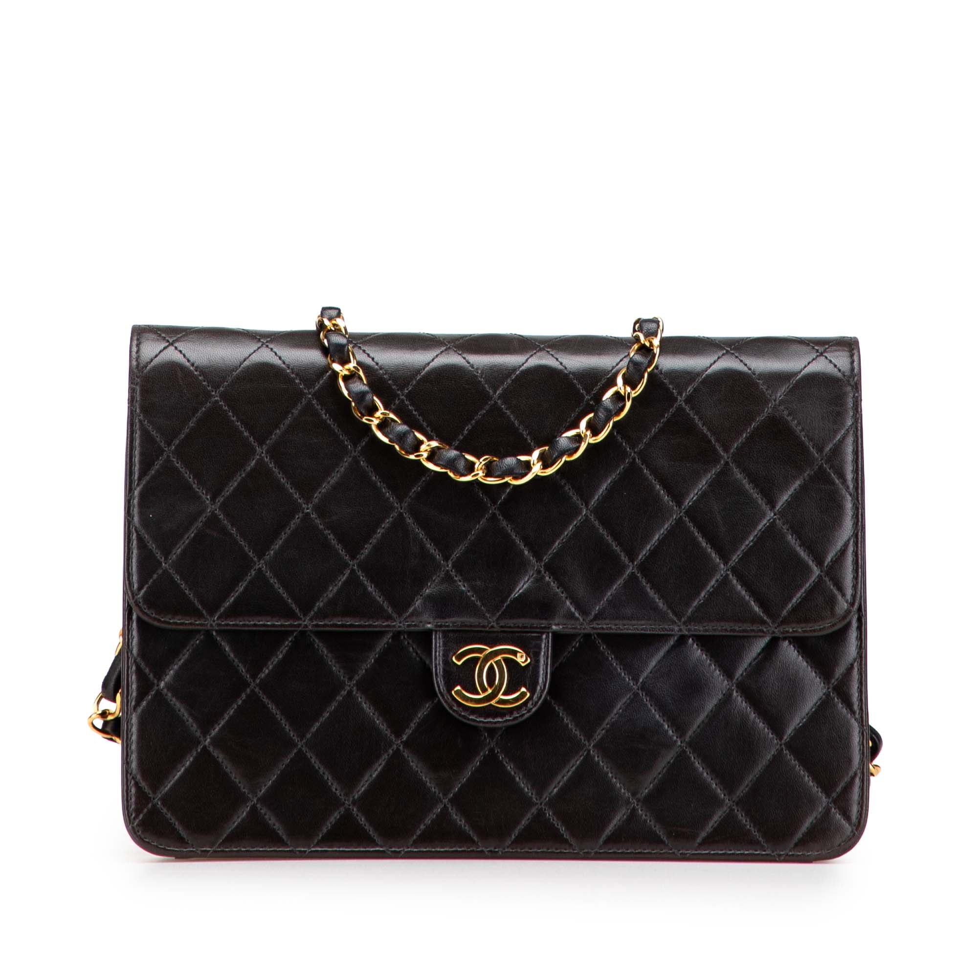 Chanel Medium CC Quilted Lambskin Single Flap - image 1
