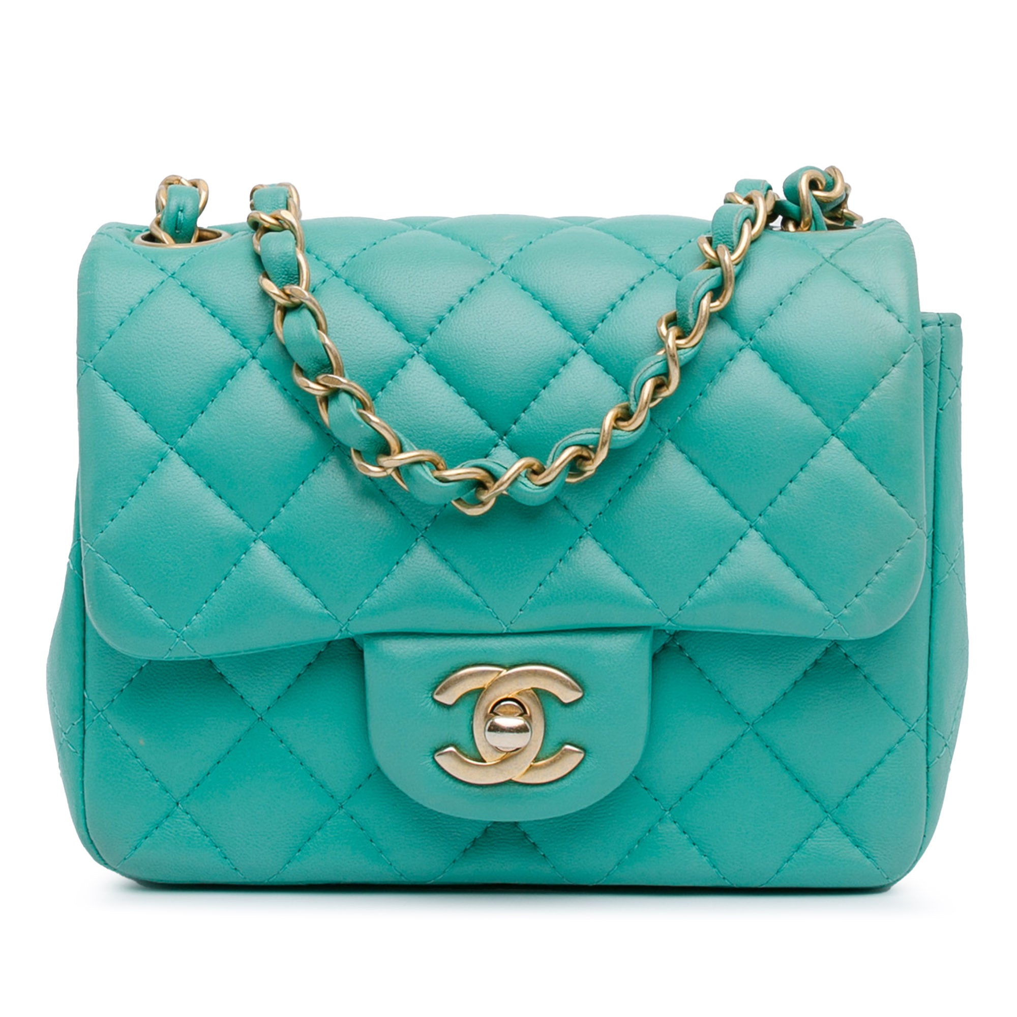Chanel Mini Square Classic Lambskin Single Flap - image 1