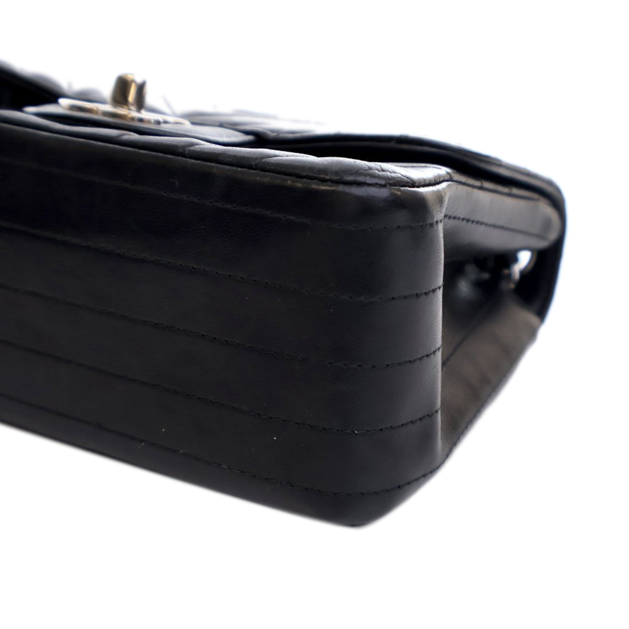 Chanel Mini Square Classic Chevron Lambskin Single Flap - image 6