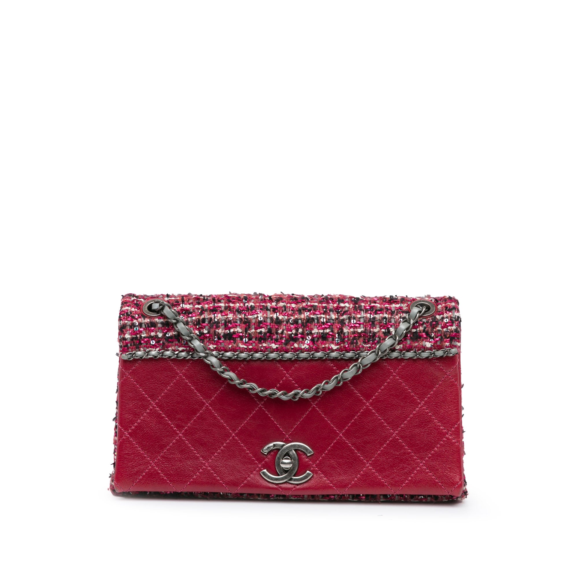 Chanel CC Lambskin and Tweed Flap - image 1