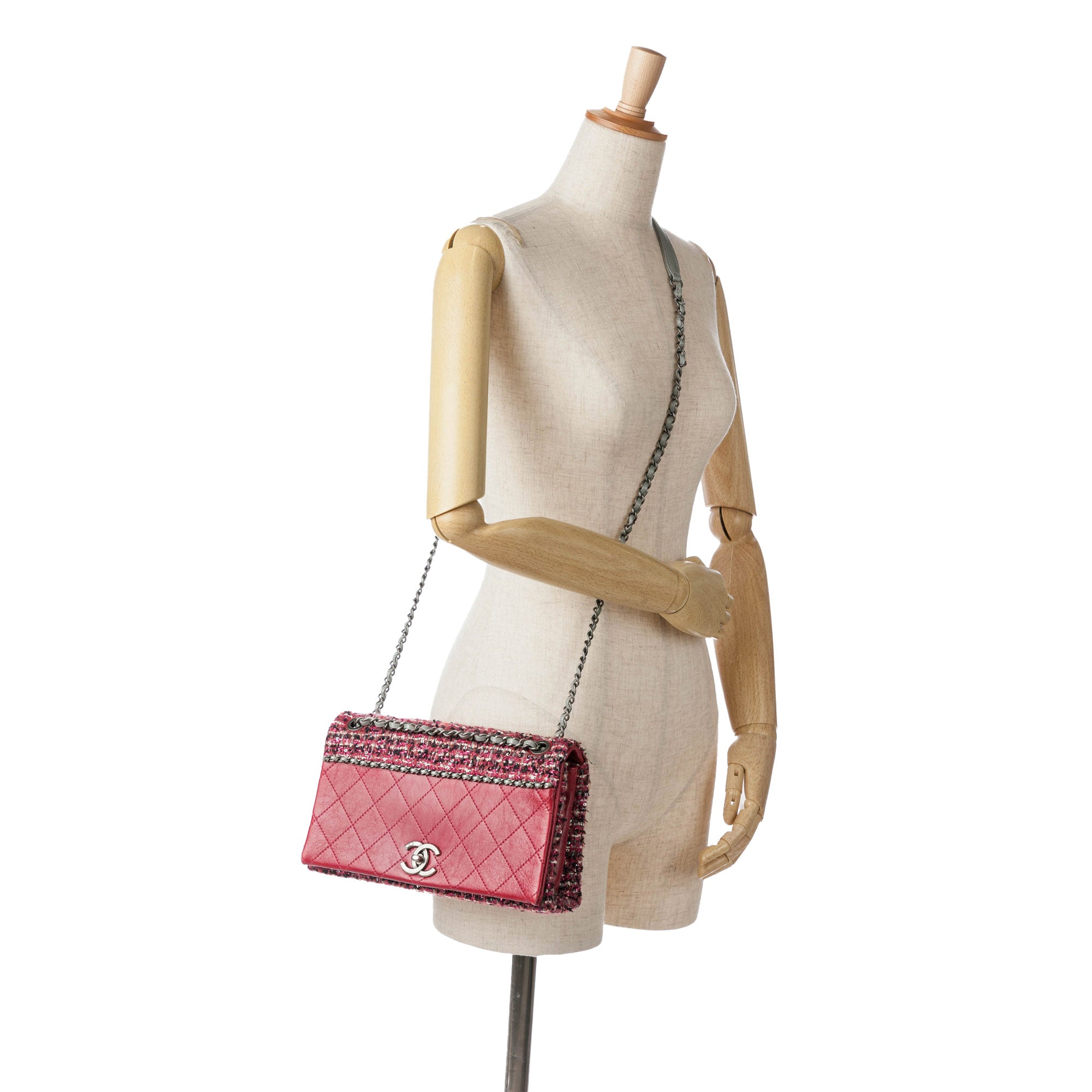 Chanel CC Lambskin and Tweed Flap - image 10